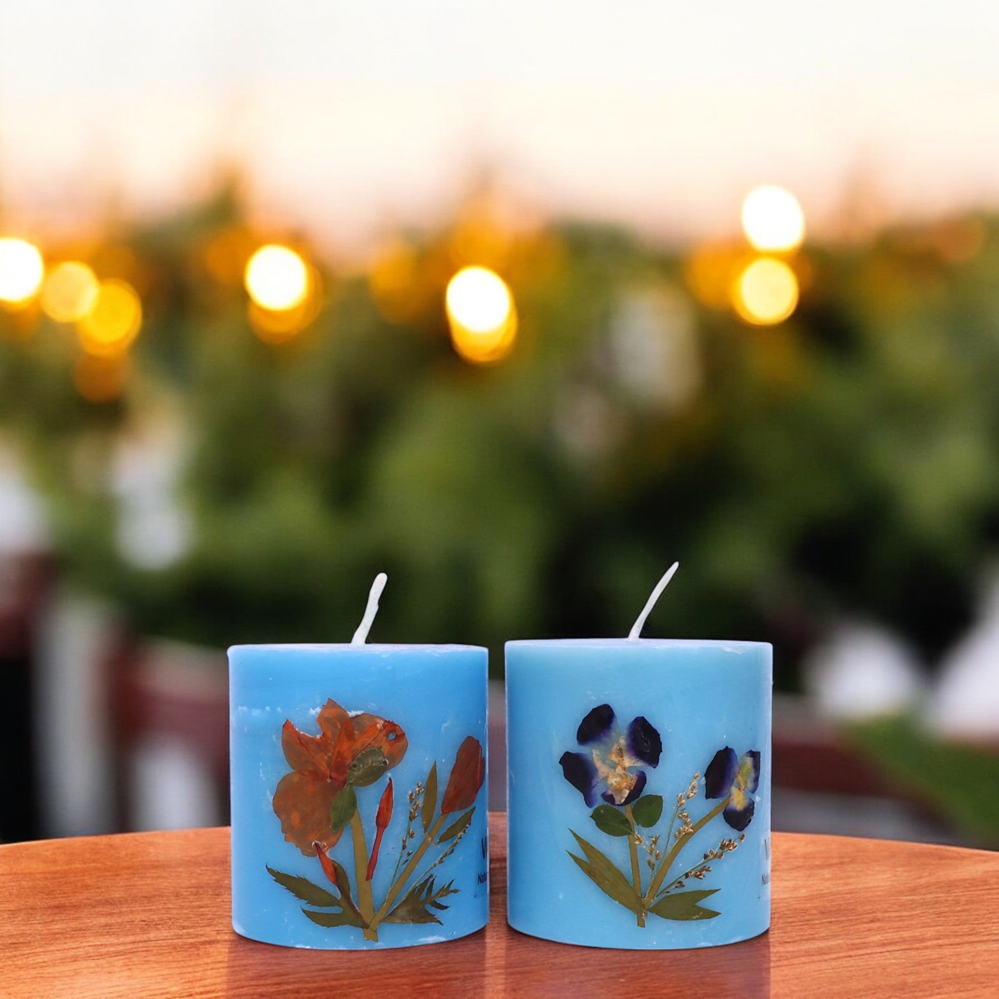 Eco-friendly Soy Wax Scented Pillar Candles-Set of 2