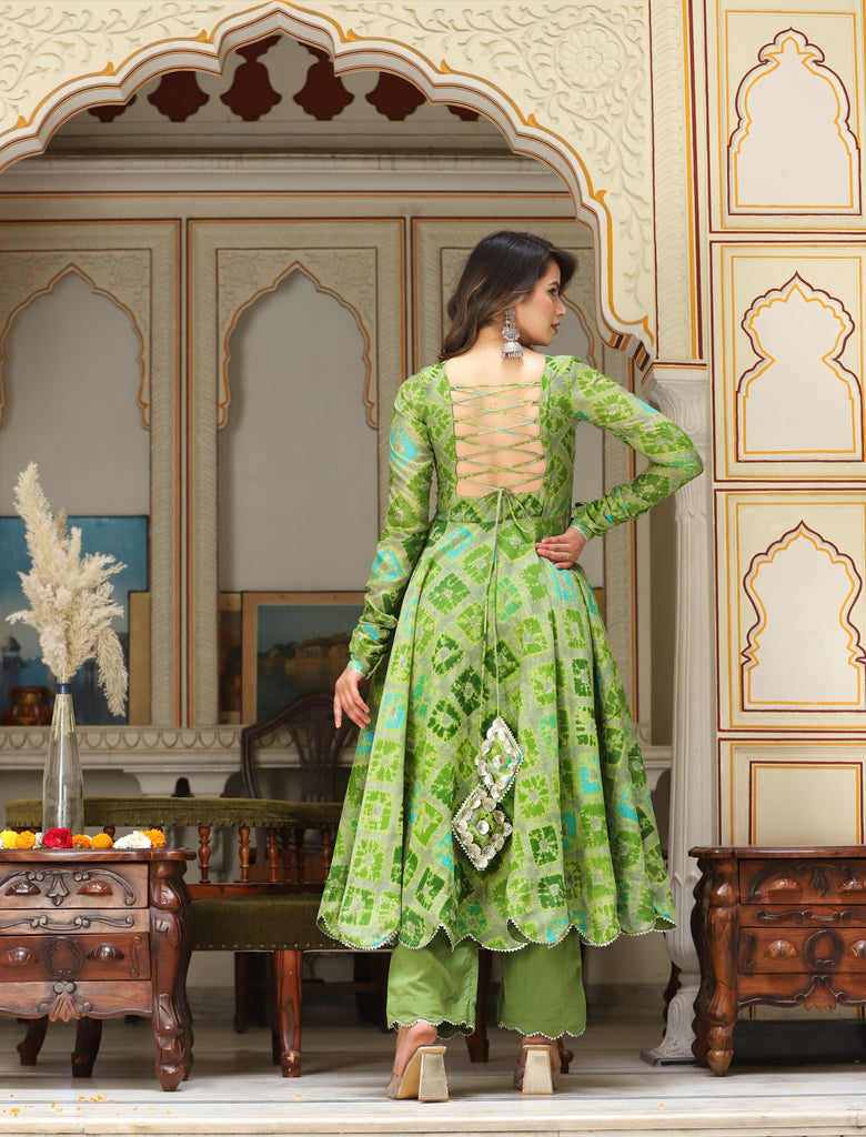 Women's English Lvy Back Less Anarkali