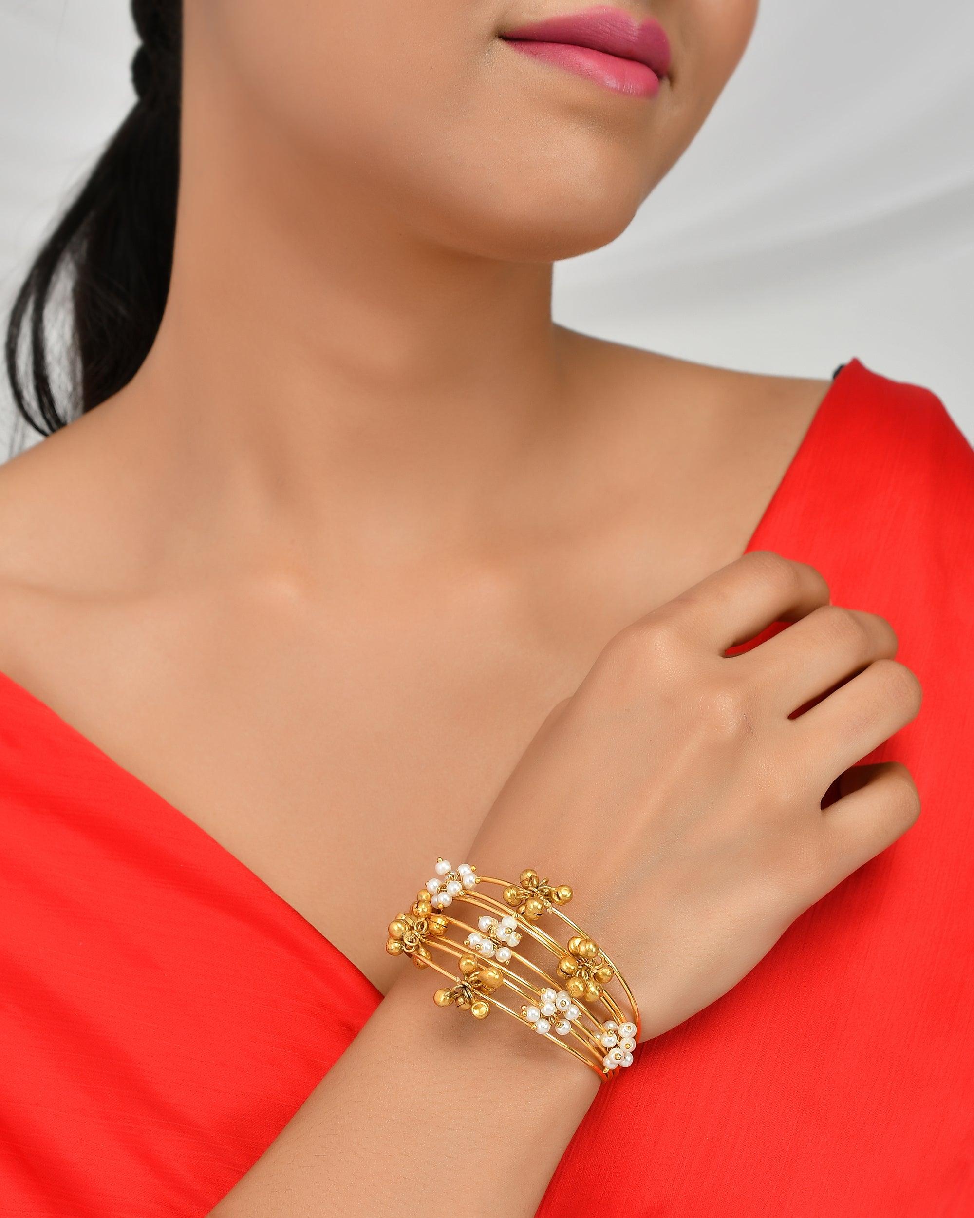 Women's Fancy Multiwire Ghungroo Bracelet - Zurii Jewels