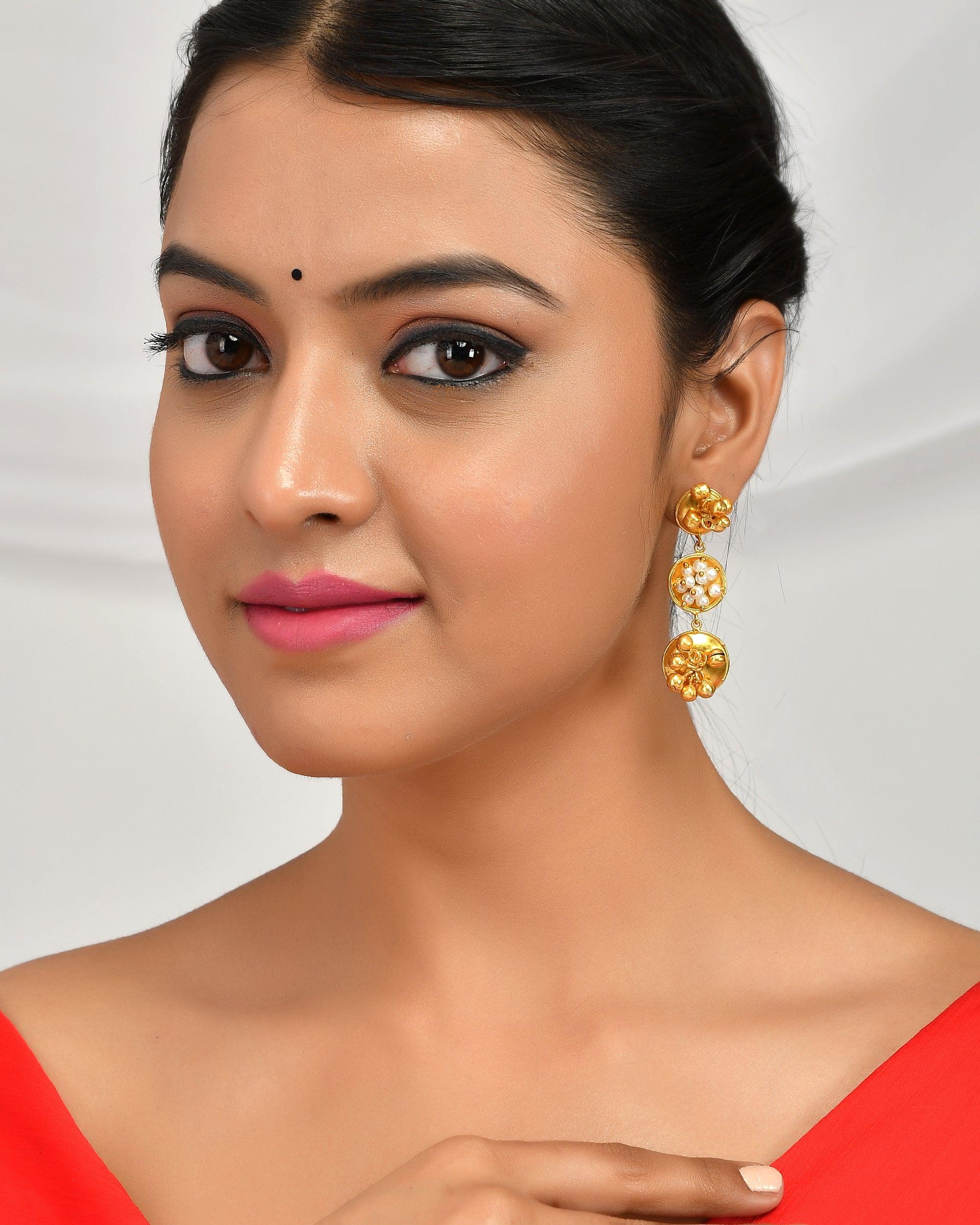 Women's Fancy Round & Round Ghungroo Earring