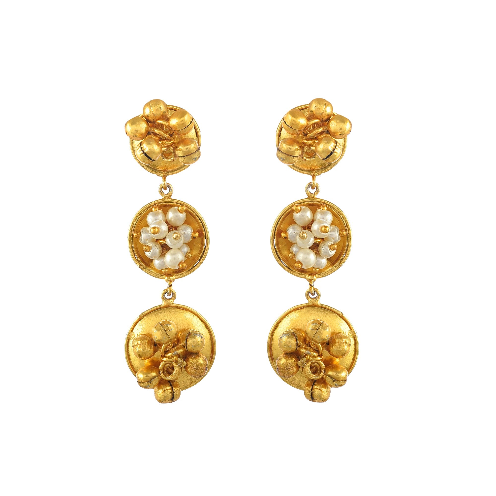 Women's Fancy Round & Round Ghungroo Earring
