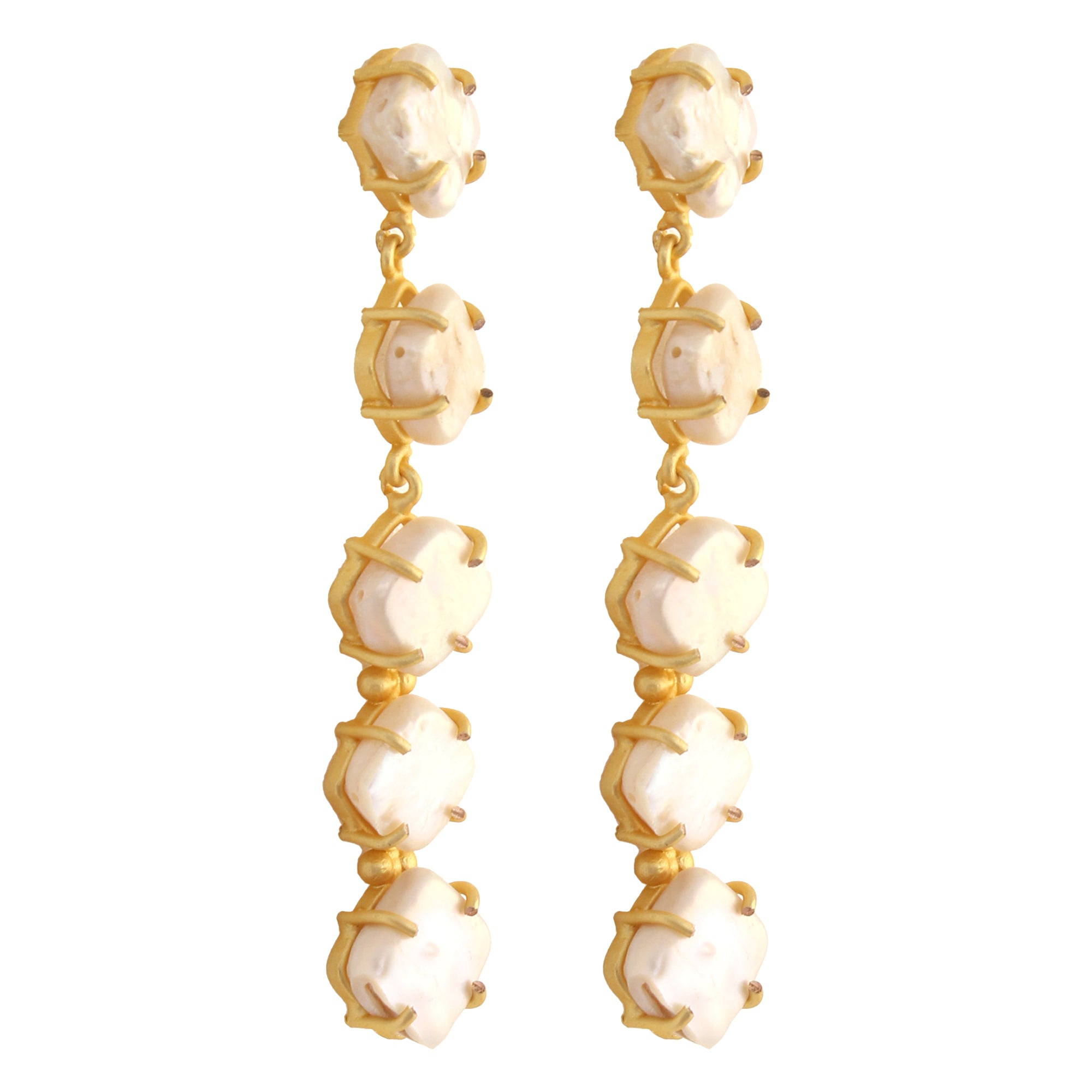 Women's Fresh Water Pearl Long Earrings - Femizen