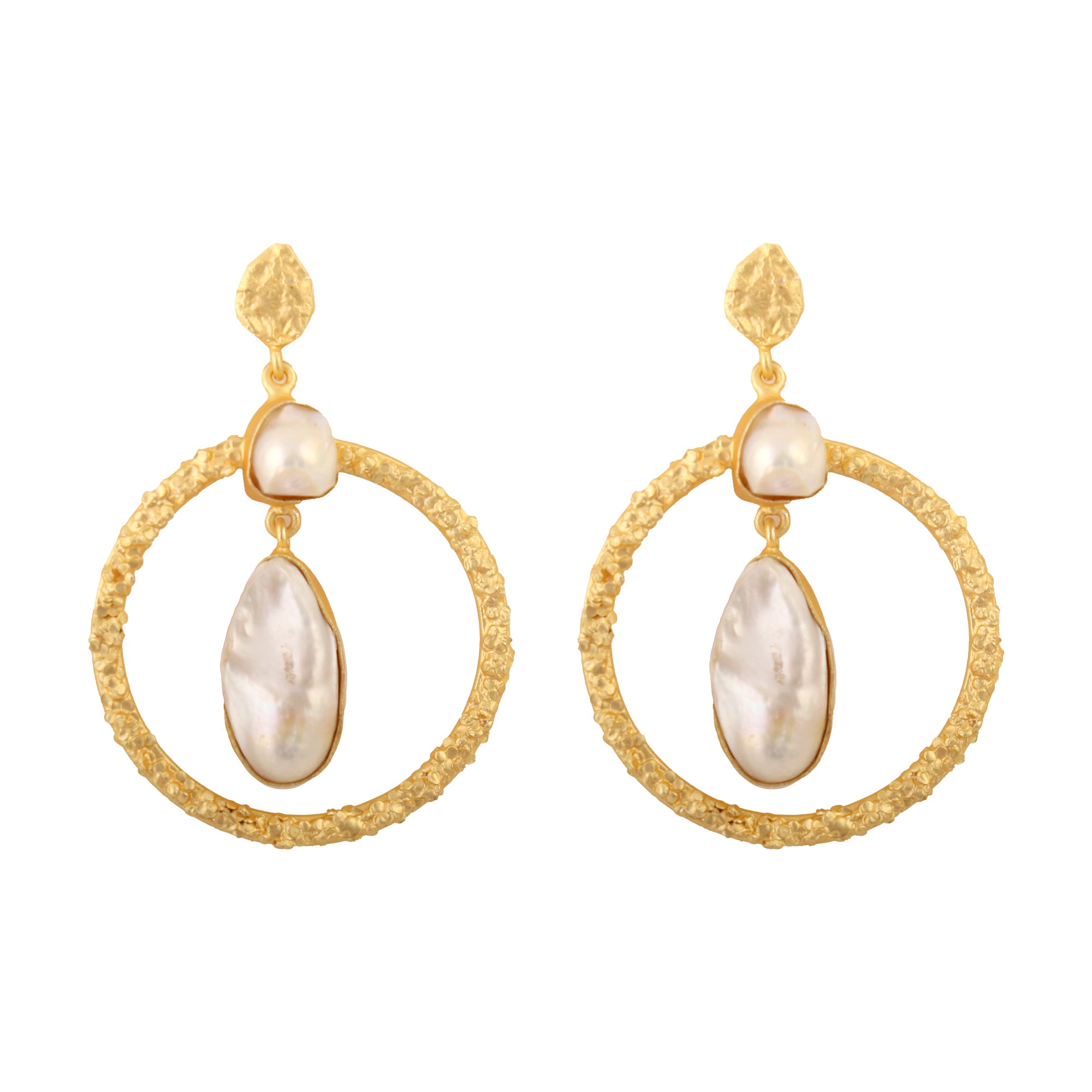 Women's Baroque Pearl Contemporary Earrings - Femizen