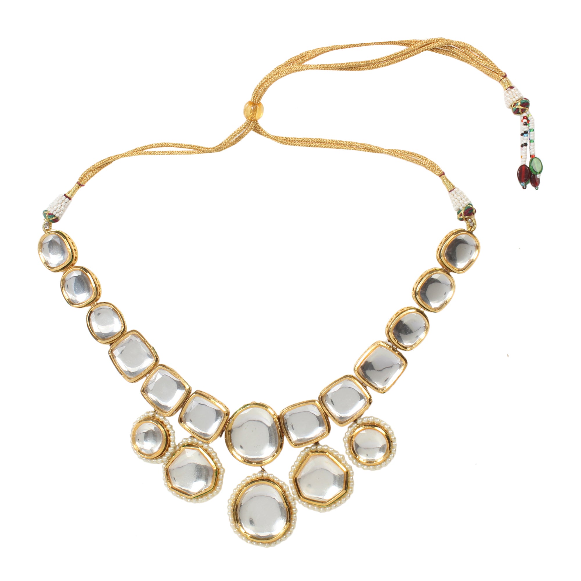 Women's Kundan Inspired Necklace with earrings - Femizen