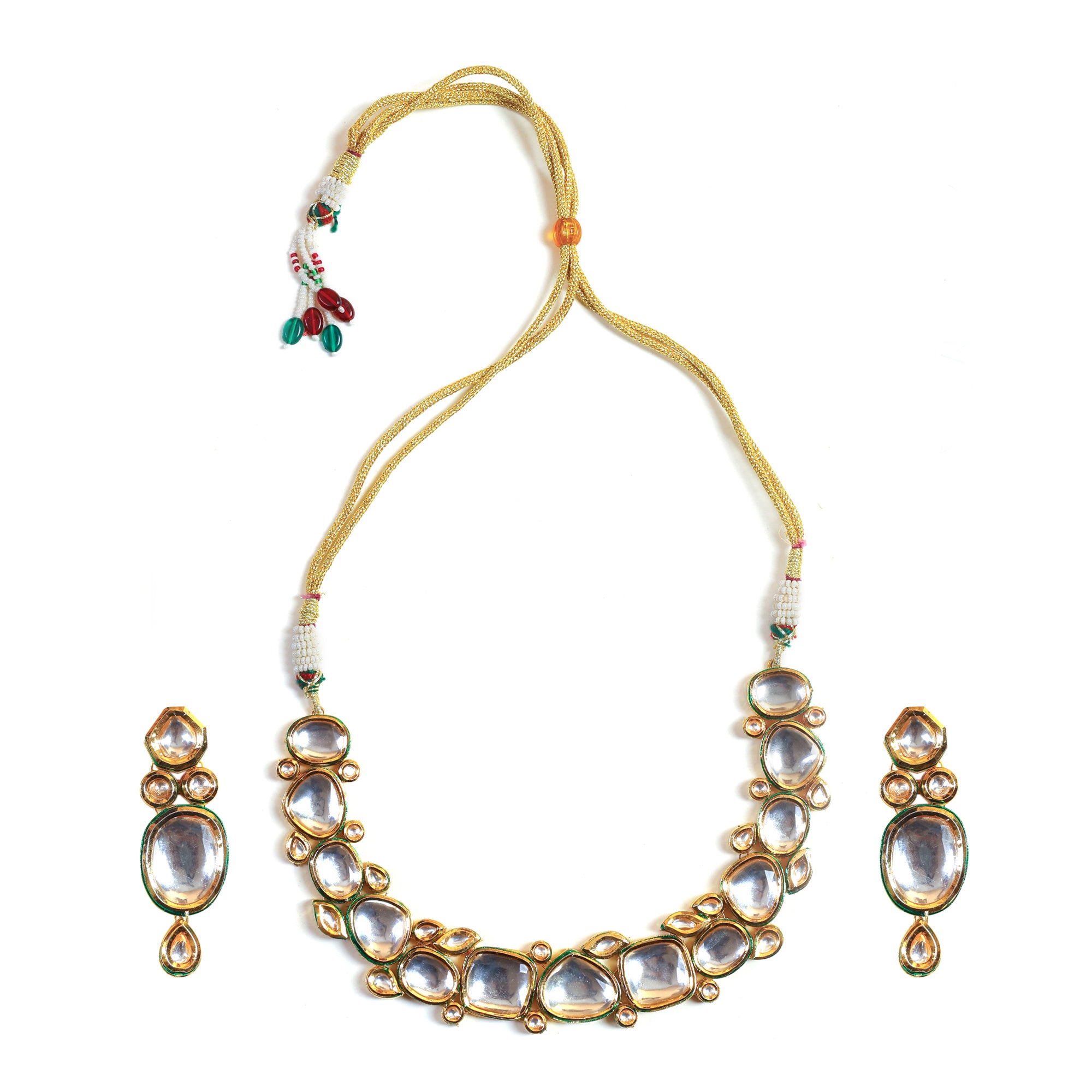 Women's Handcrafted Kundan Necklace Set - Femizen