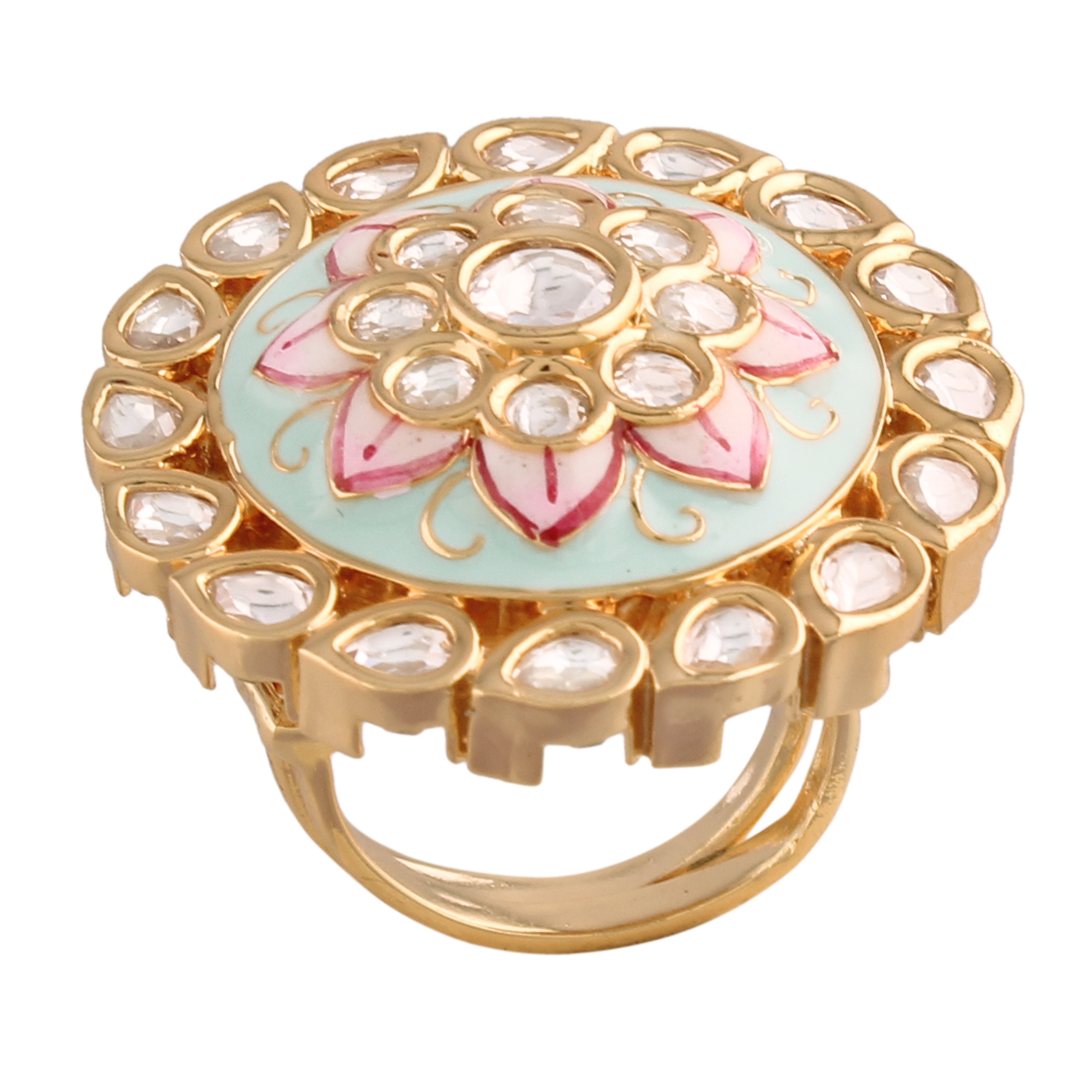 Women's Tradtional Meenakari finger ring