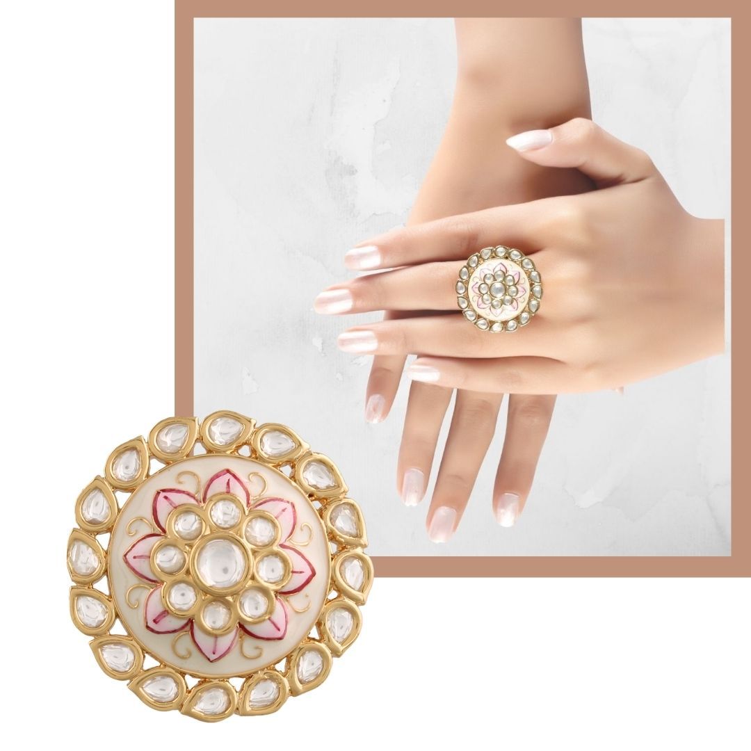 Women's Tradtional Meenakari finger ring