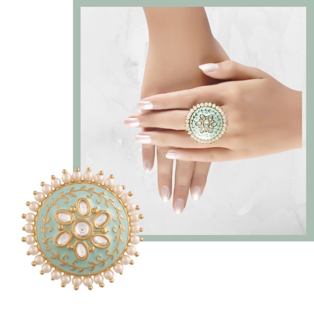 Women's Tradtional Meenakari finger ring
