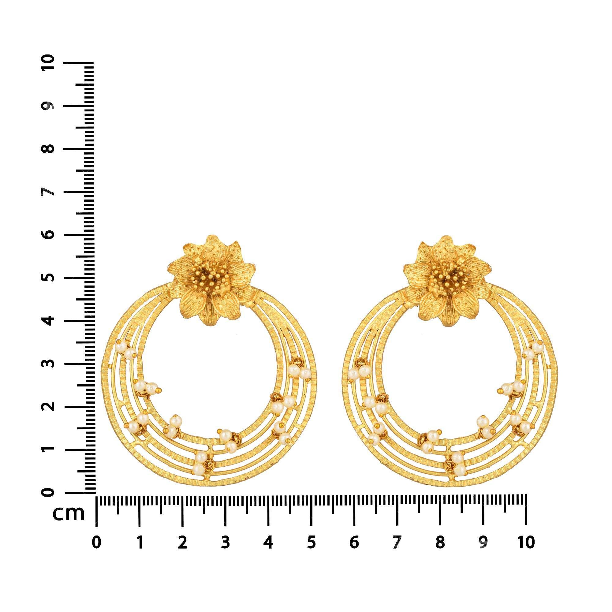 Women's Floral Multiple Textured Hoop
