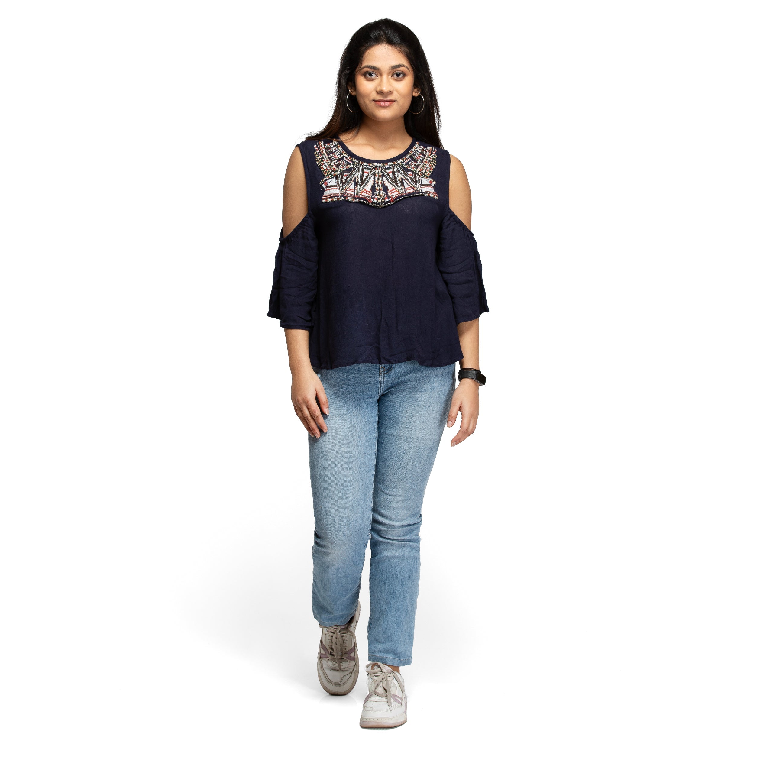 Women's Cold shoulder top for women - Taantav