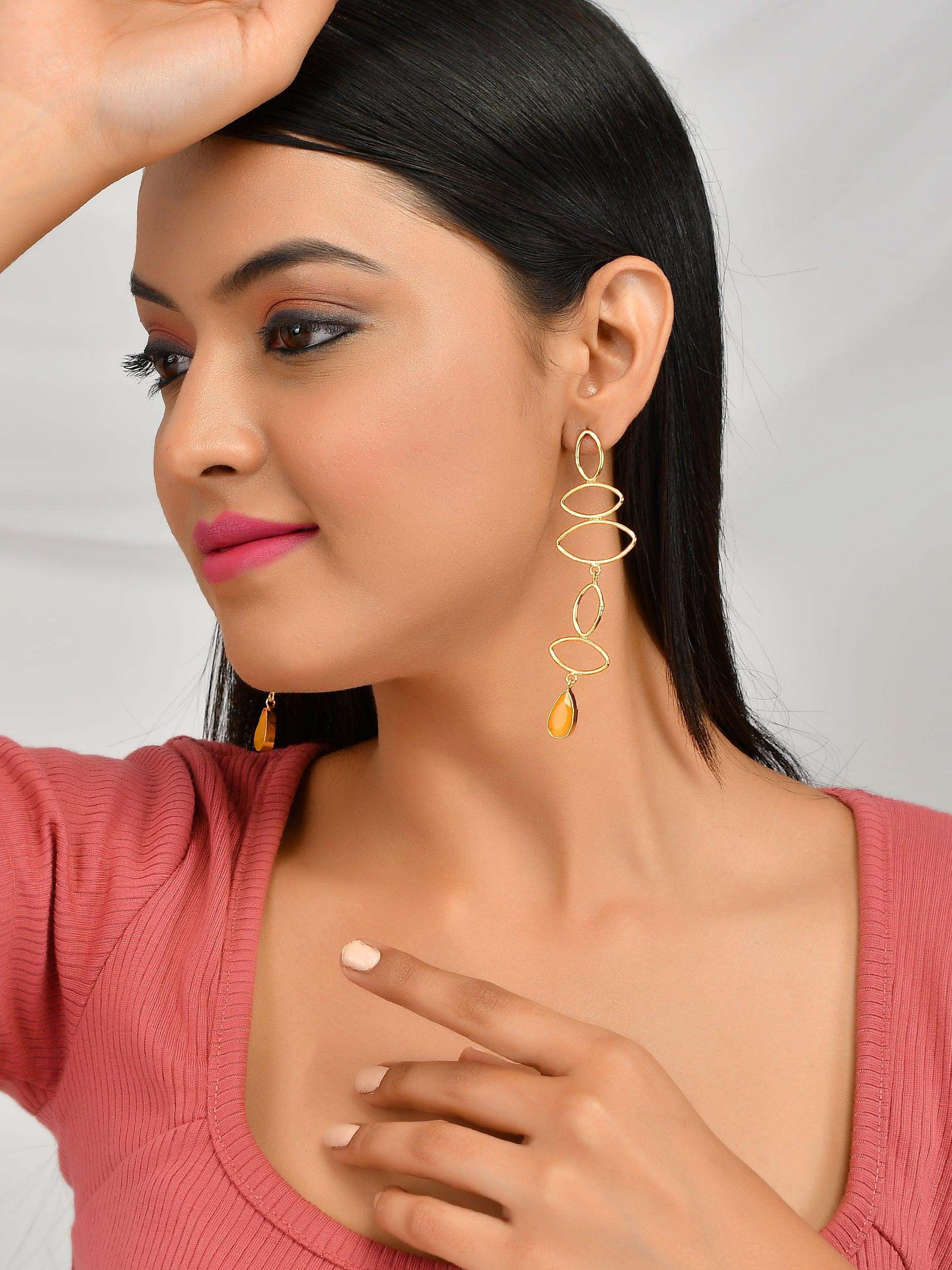 Women's Gold Drop Dangler Earrings