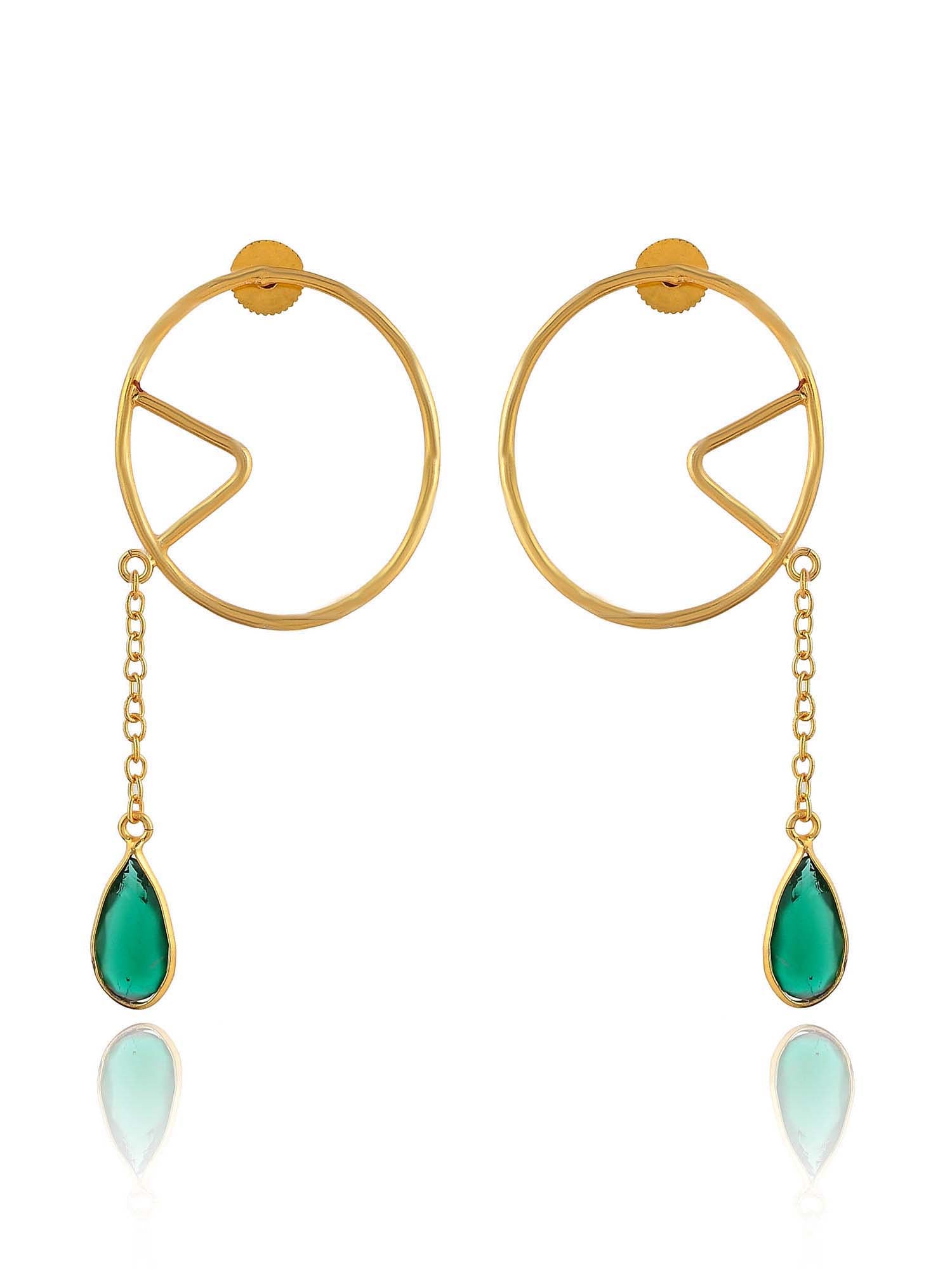 Women's Glided Glamour Earrings - Zurii Jewels