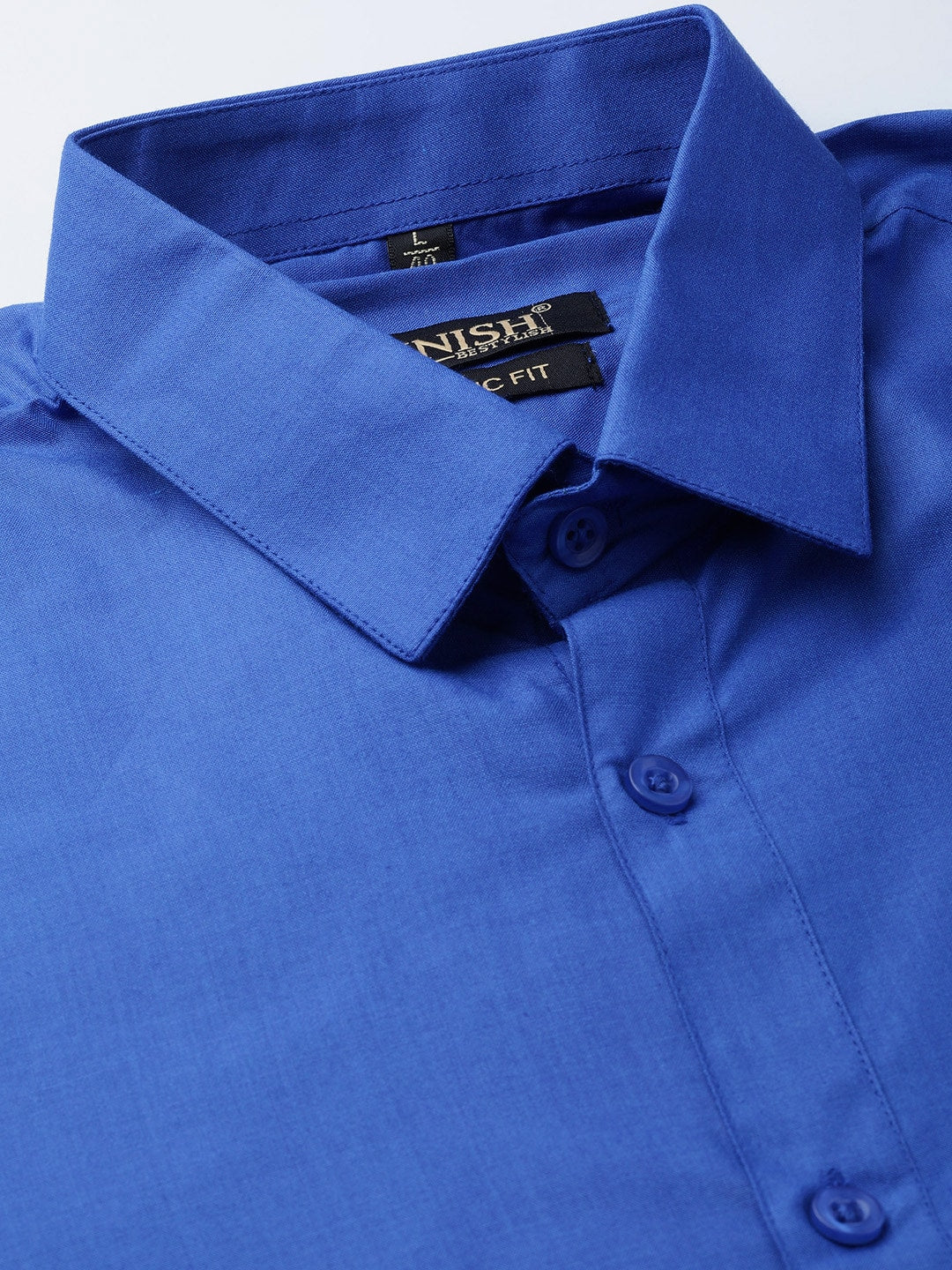 Men's Cotton Solid Royal Blue Formal Shirt's - Taantav