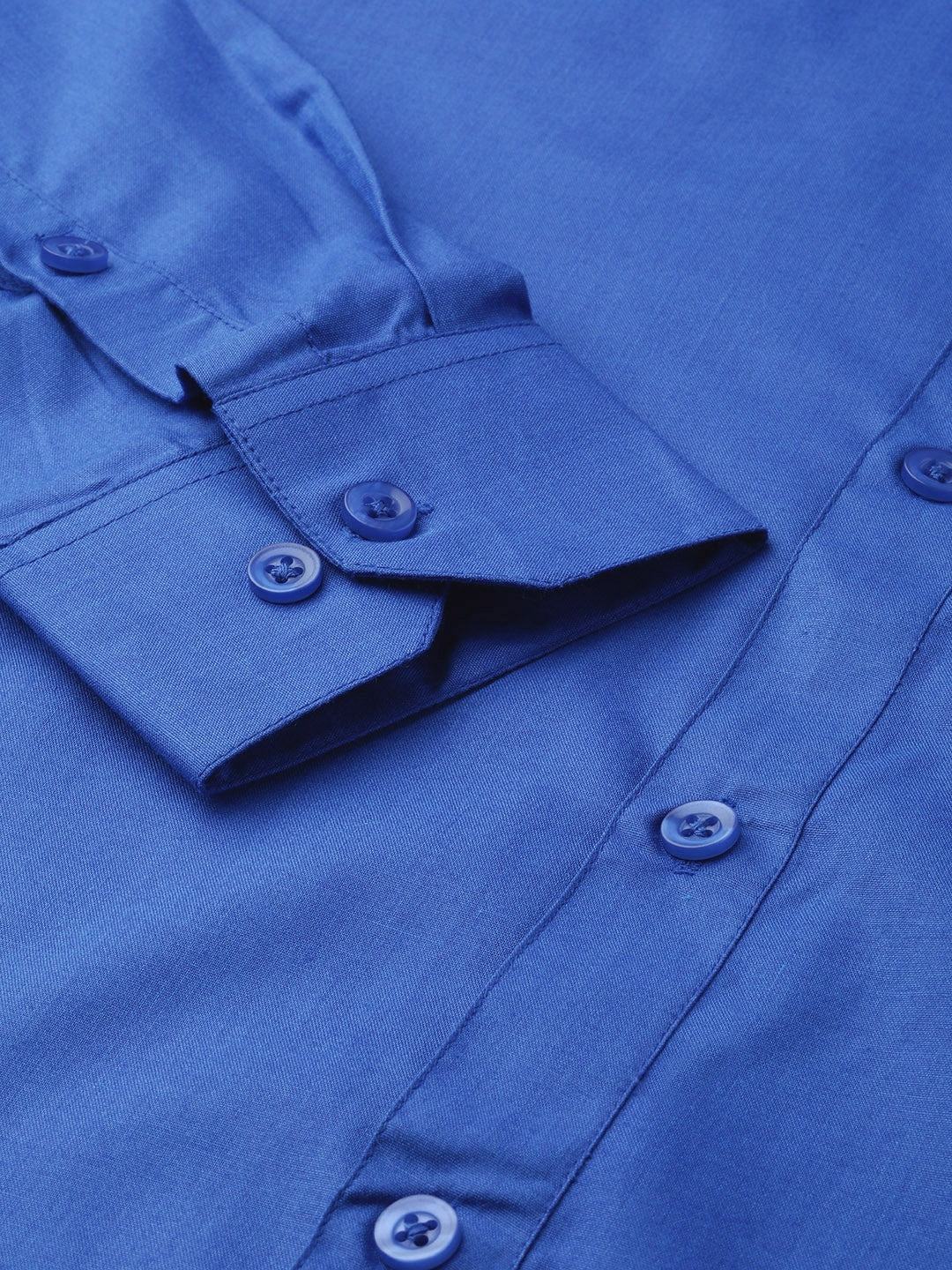 Men's Cotton Solid Royal Blue Formal Shirt's - Taantav