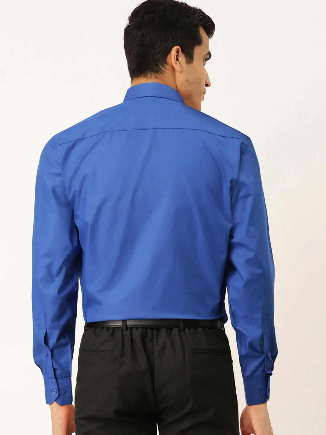 Men's Cotton Solid Royal Blue Formal Shirt's - Taantav