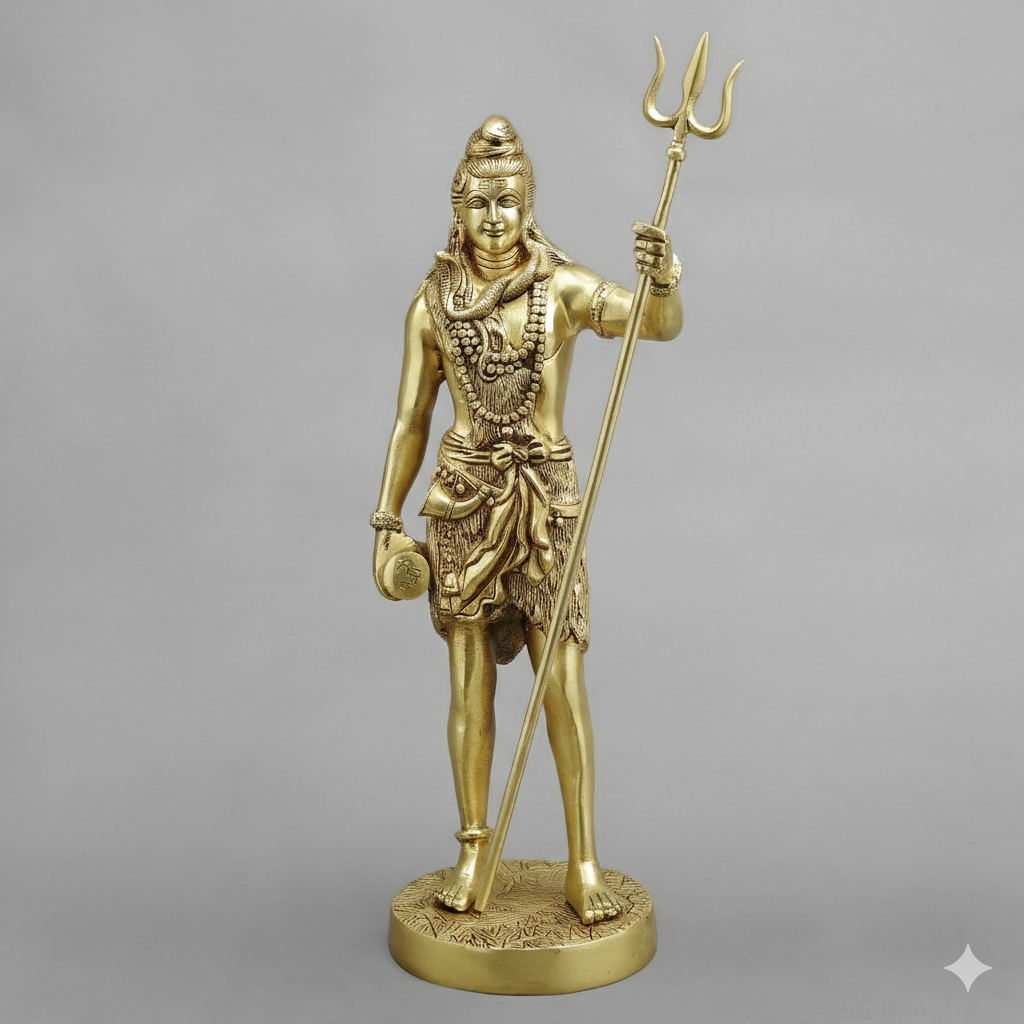 Brass Shiva Standing Statue