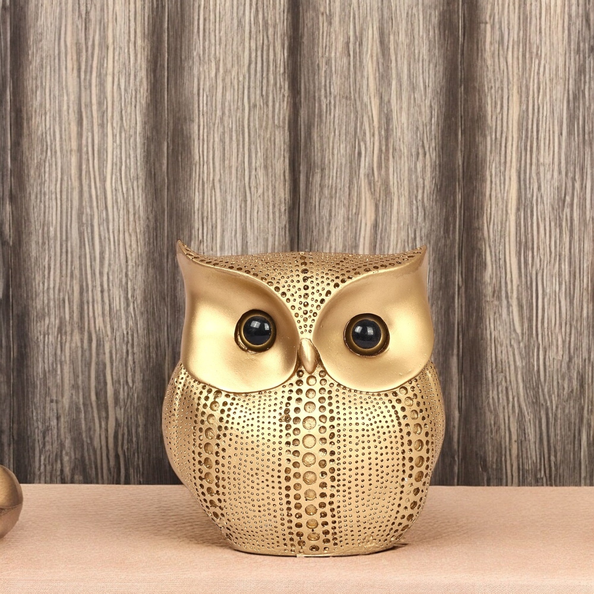 Golden Owl Decorative Statue