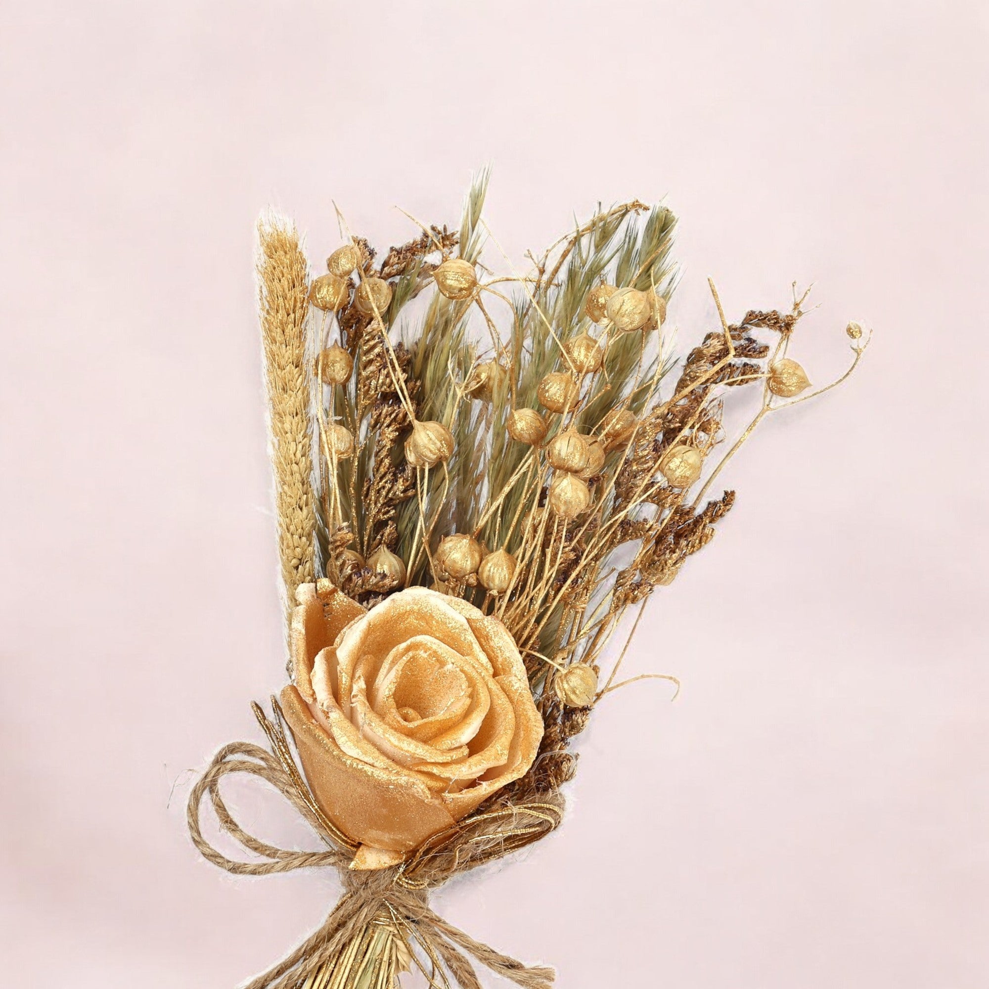 Golden floral bunch for Gifting