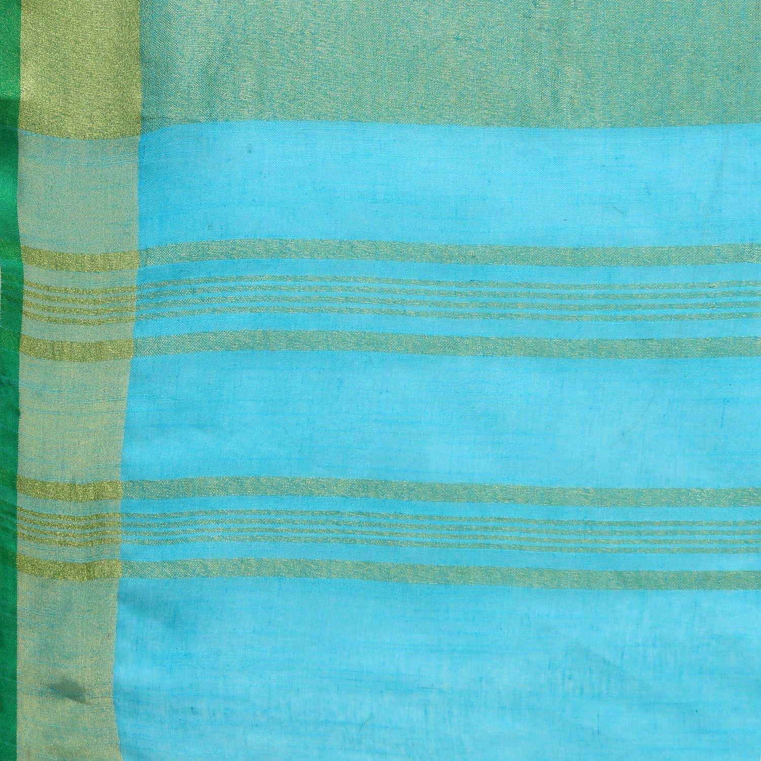 Women's self Woven Solid Textured Daily Wear Cotton Linen Sari With Blouse Piece (Sky Blue) - NIMIDHYA