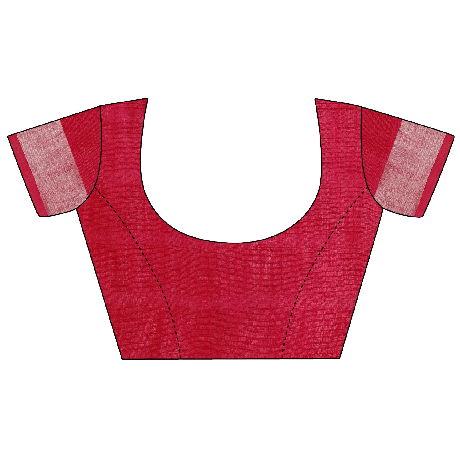 Women's self Woven Solid Textured Dual Shade Daily Wear Cotton Linen Sari With Blouse Piece (Pink)