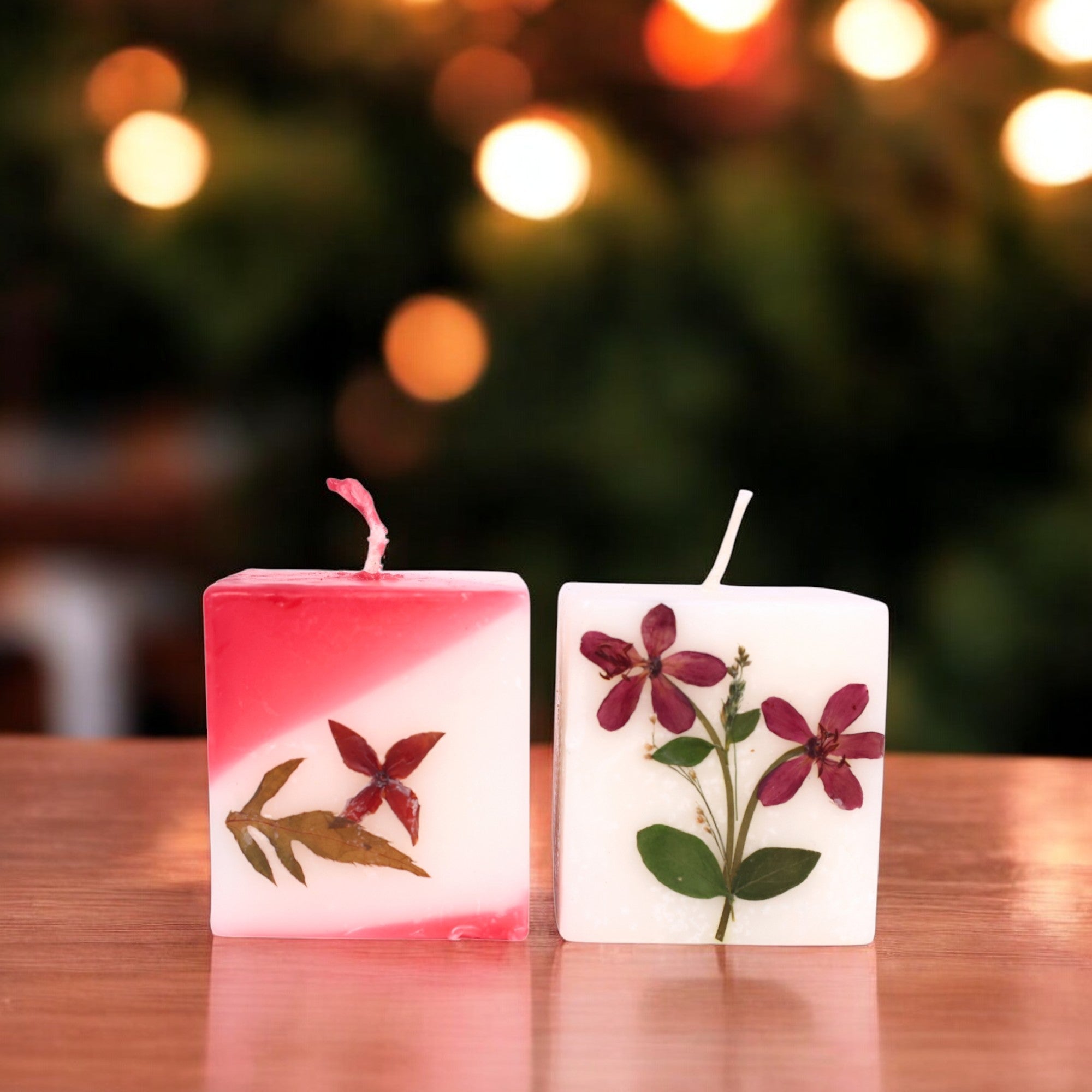 Eco-friendly Soy Wax Scented Pillar Candle - Set of 2 - Natriel