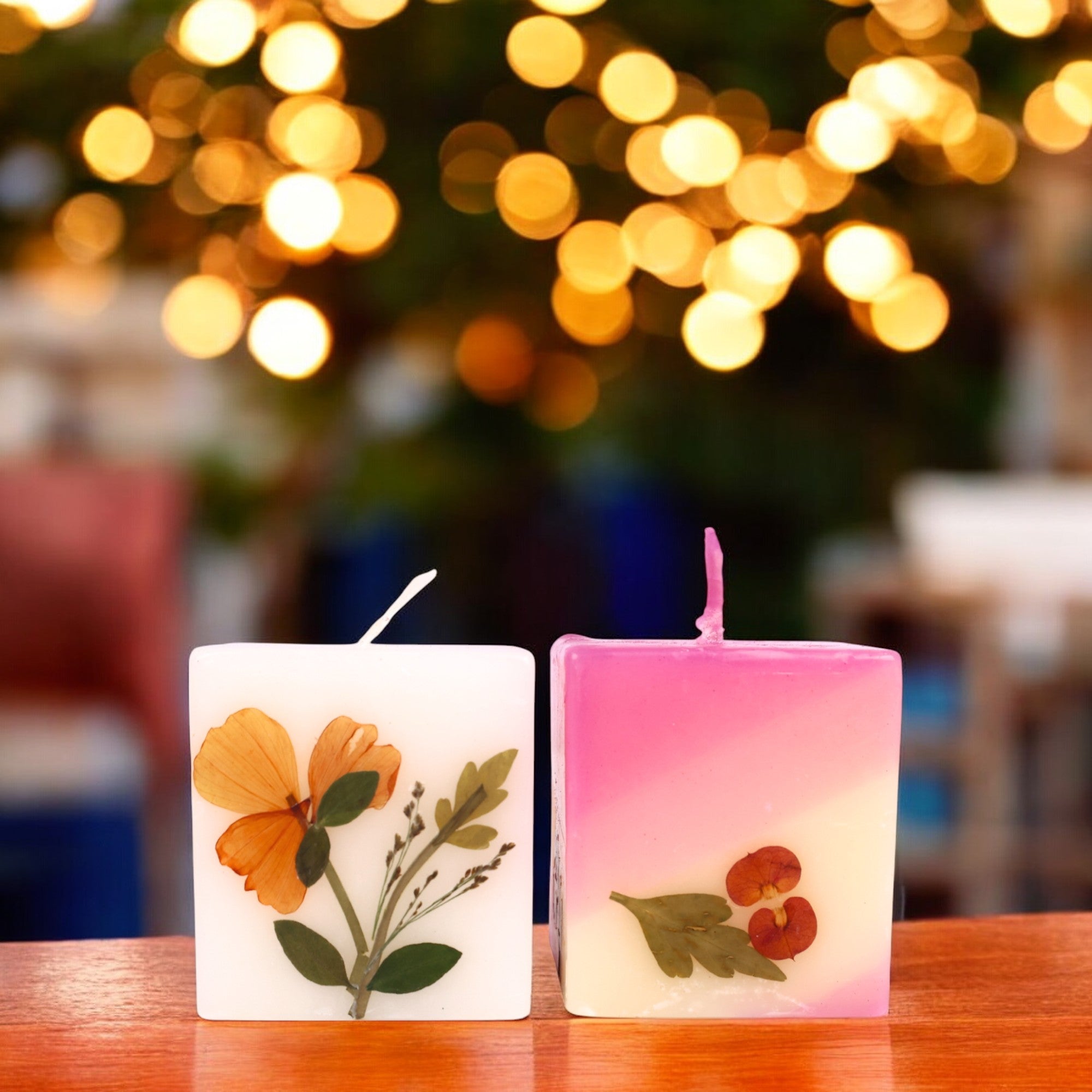 Eco-friendly Soy Wax Scented Pillar Candle - Set of 2 - Natriel