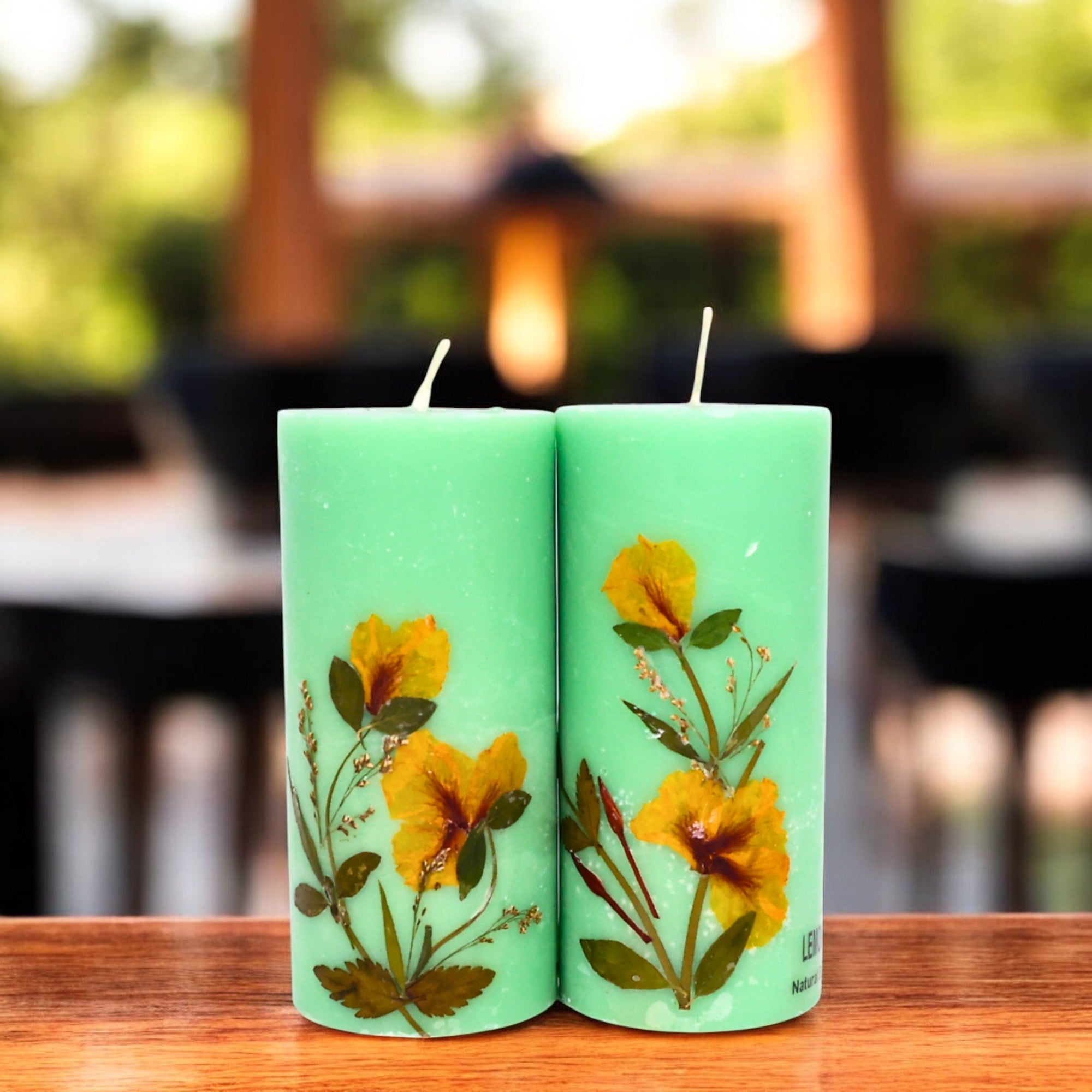 Eco-friendly Soy Wax Scented Pillar Candles - Set of 2 - Natriel