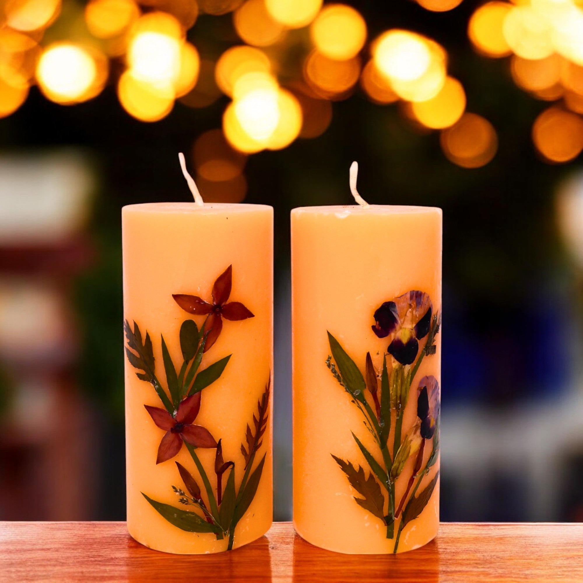 Eco-friendly Soy Wax Scented Pillar Candles - Set of 2 - Natriel