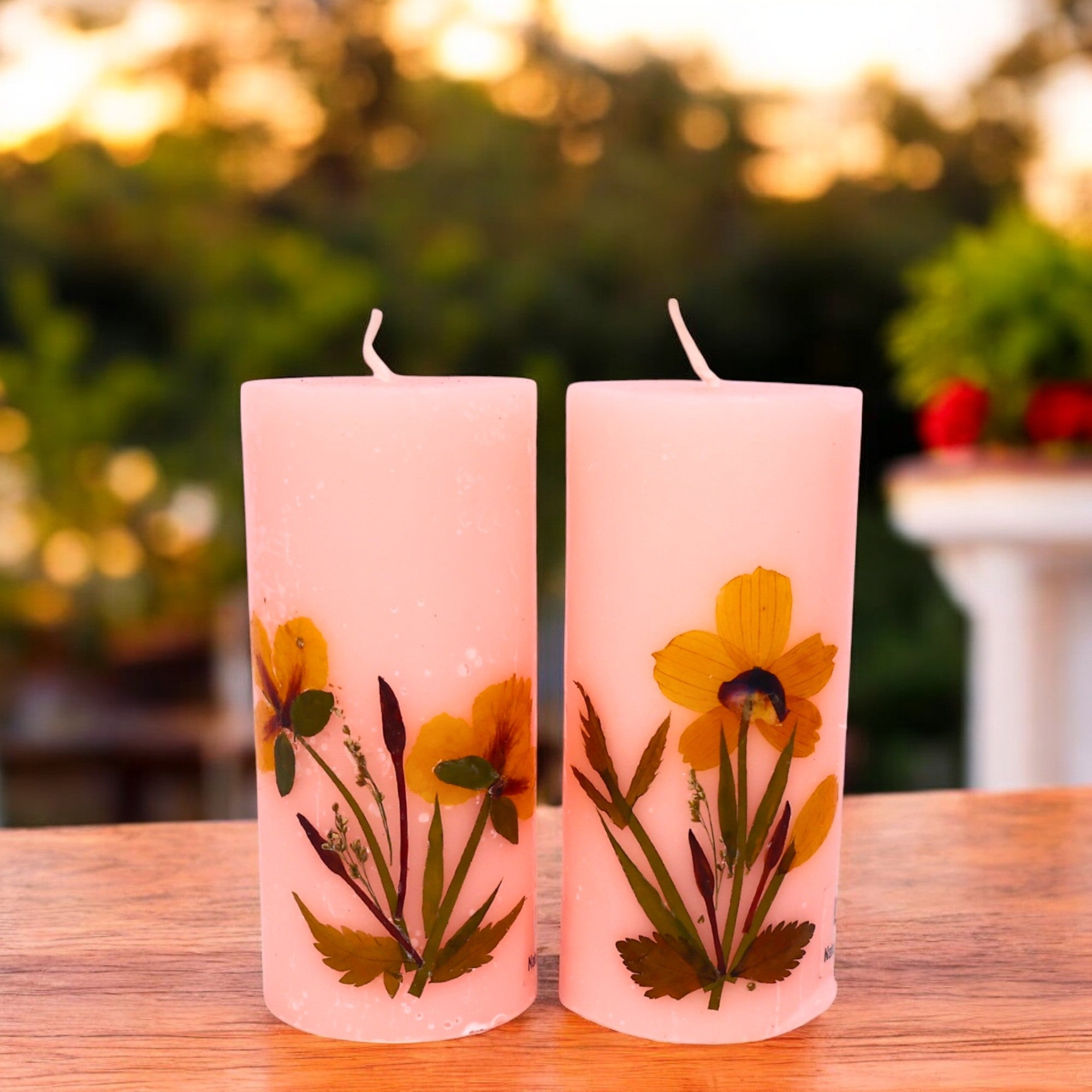 Eco-friendly Soy Wax Scented Pillar Candles - Set of 2 - Natriel