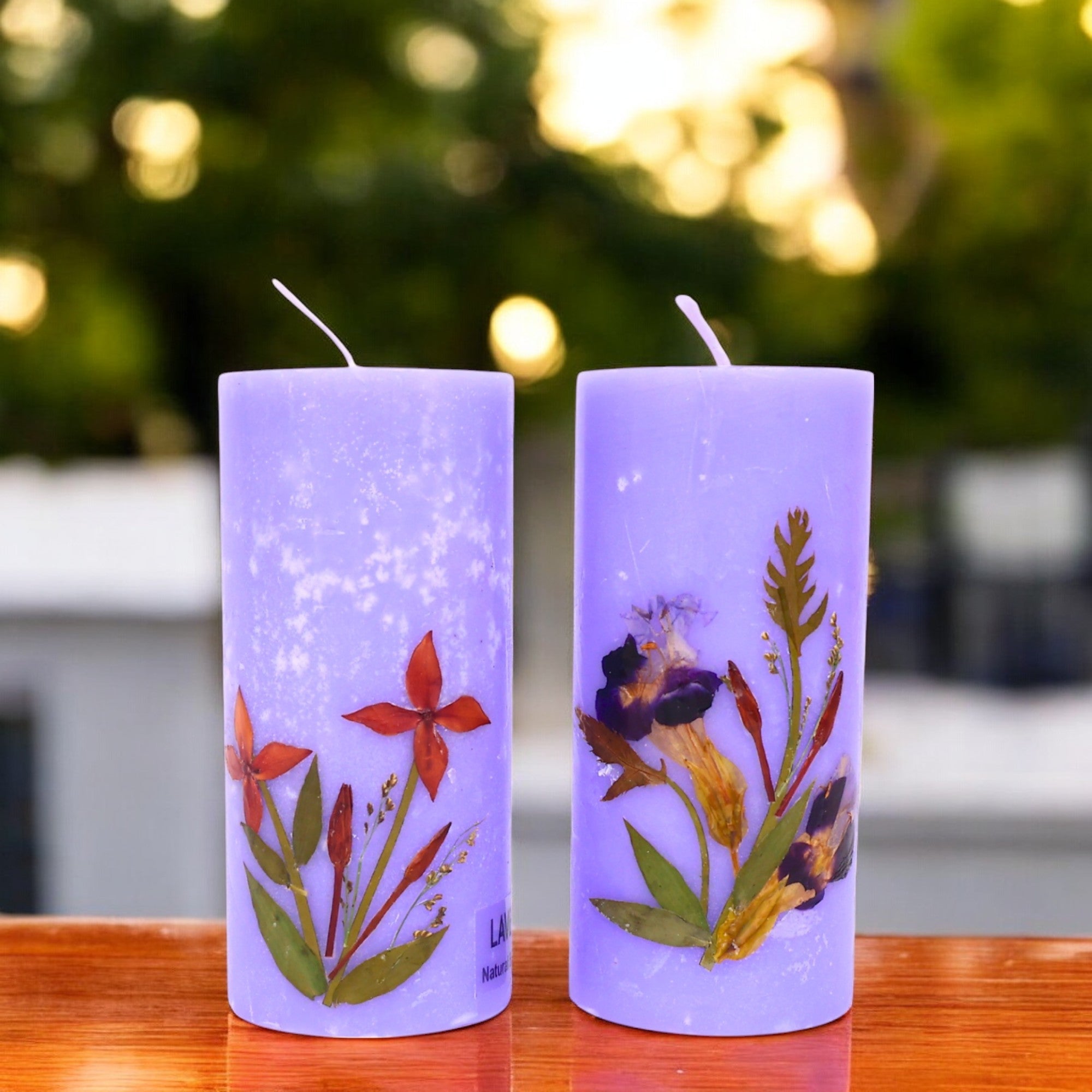 Eco-friendly Soy Wax Scented Pillar Candles - Set of 2 - Natriel