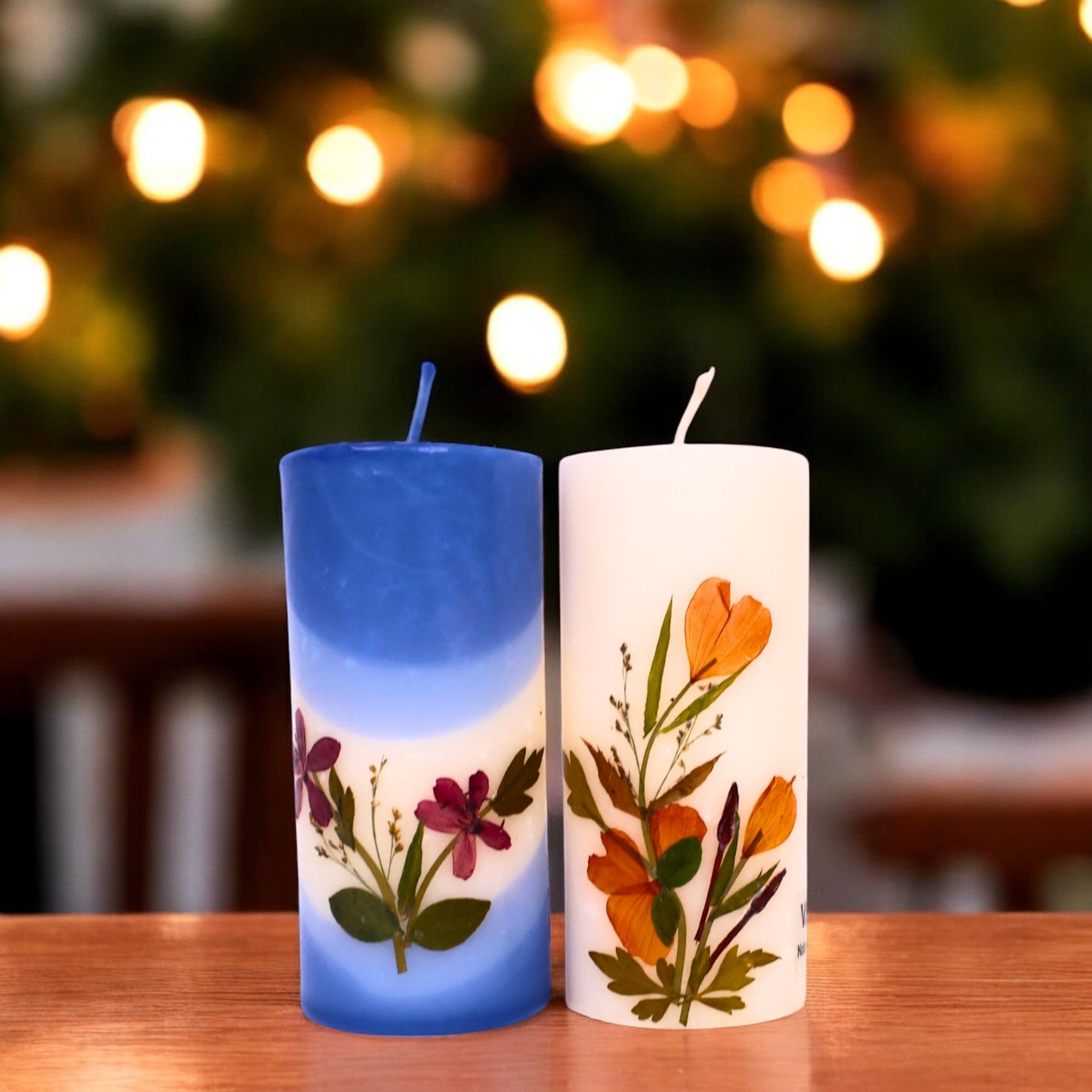 Eco-friendly Soy Wax Scented Pillar Candles - Set of 2 - Natriel