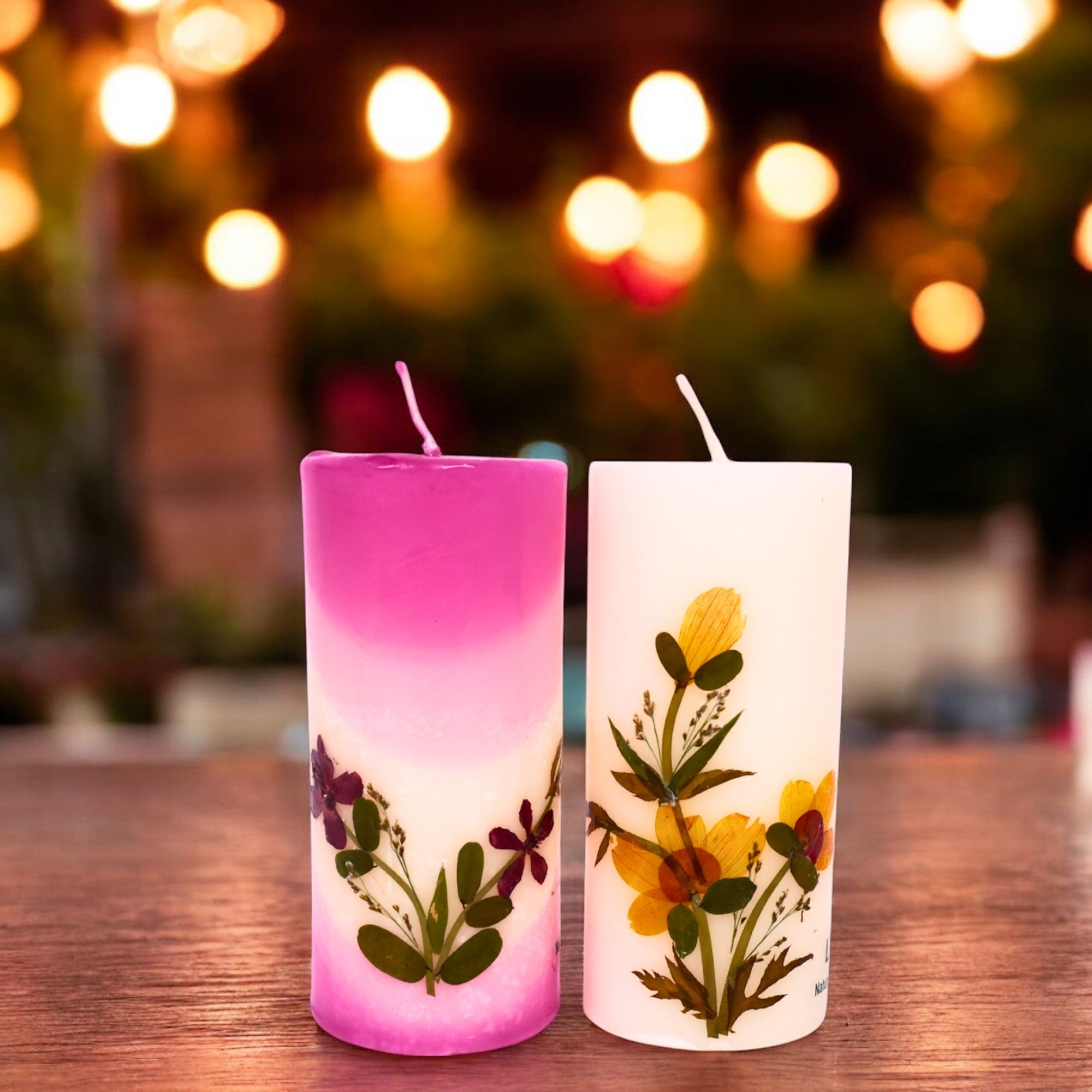 Eco-friendly Soy Wax Scented Pillar Candles - Set of 2 - Natriel