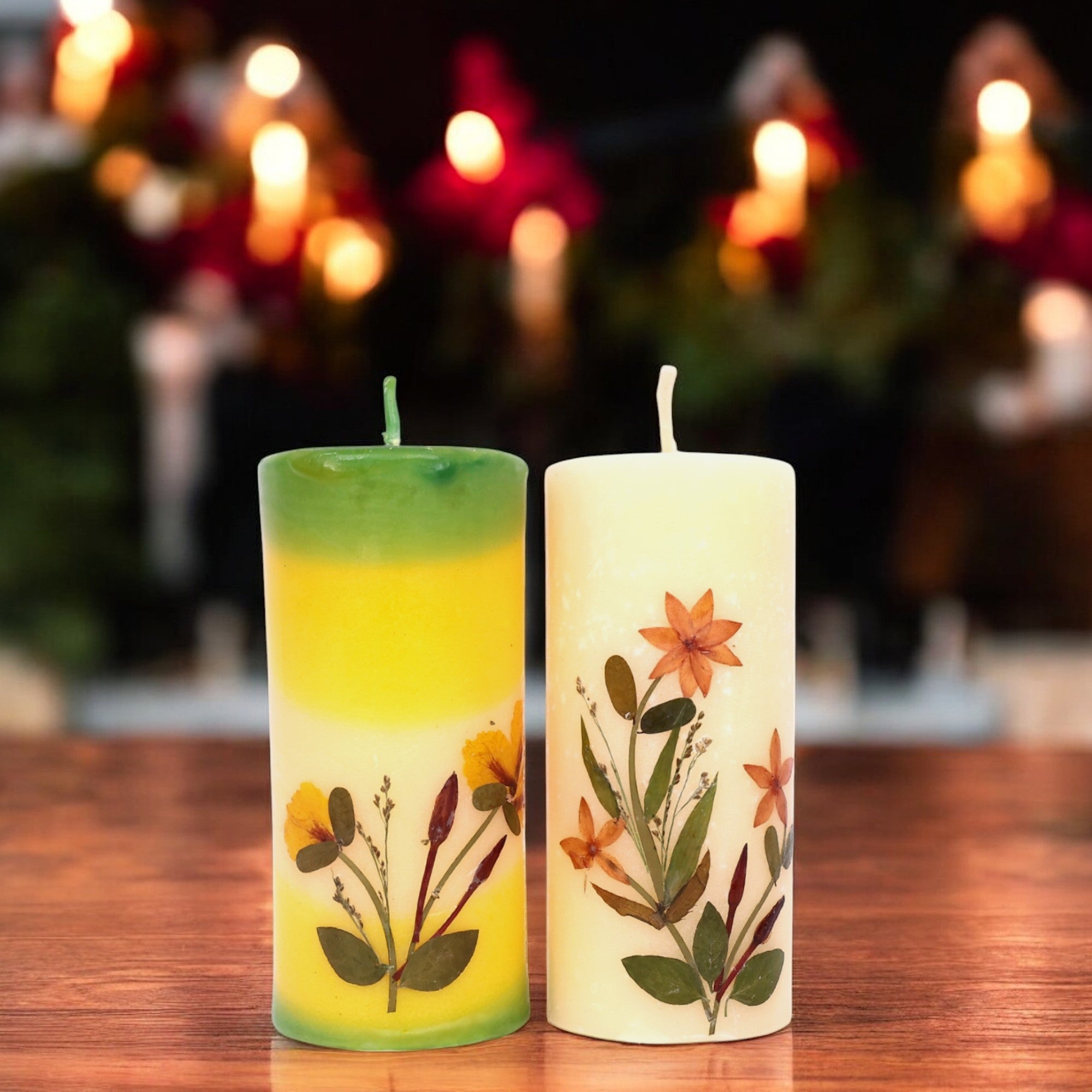 Eco-friendly Soy Wax Scented Pillar Candles - Set of 2 - Natriel