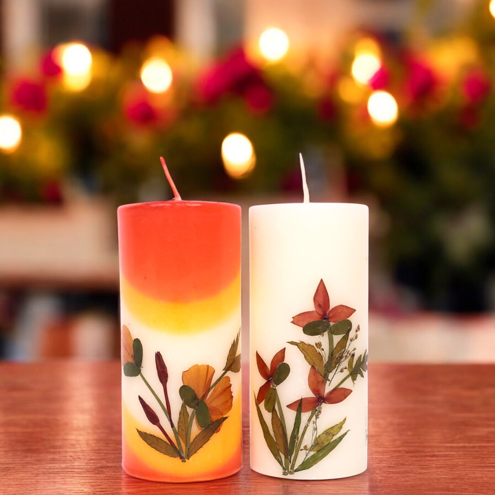 Eco-friendly Soy Wax Scented Pillar Candles - Set of 2 - Natriel