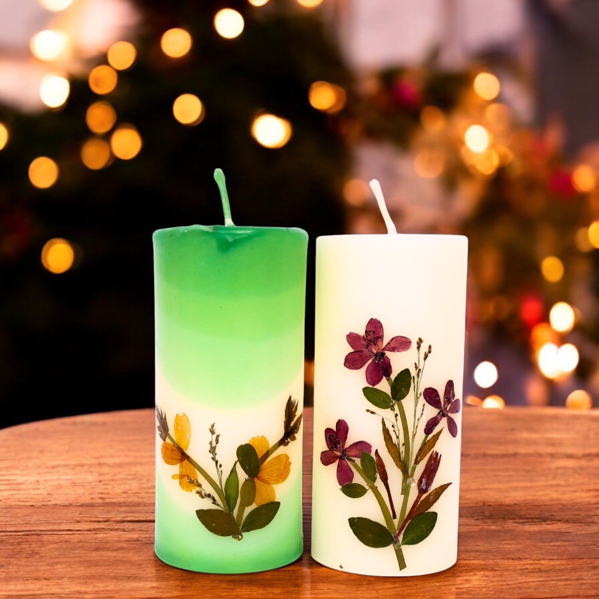 Eco-friendly Soy Wax Scented Pillar Candles - Set of 2 - Natriel