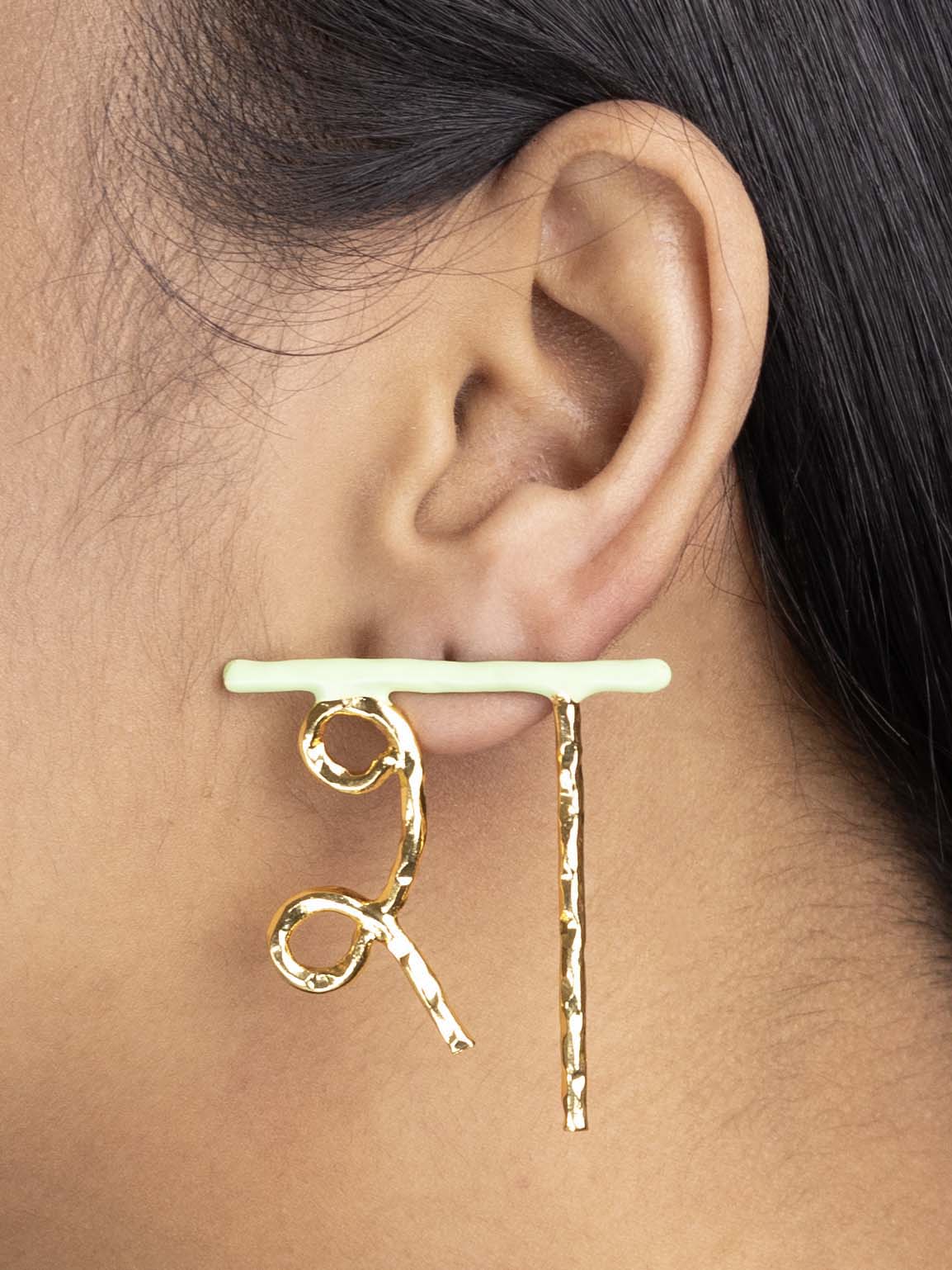 Women's Akshar Highlighter Earring H33 - Zurii Jewels