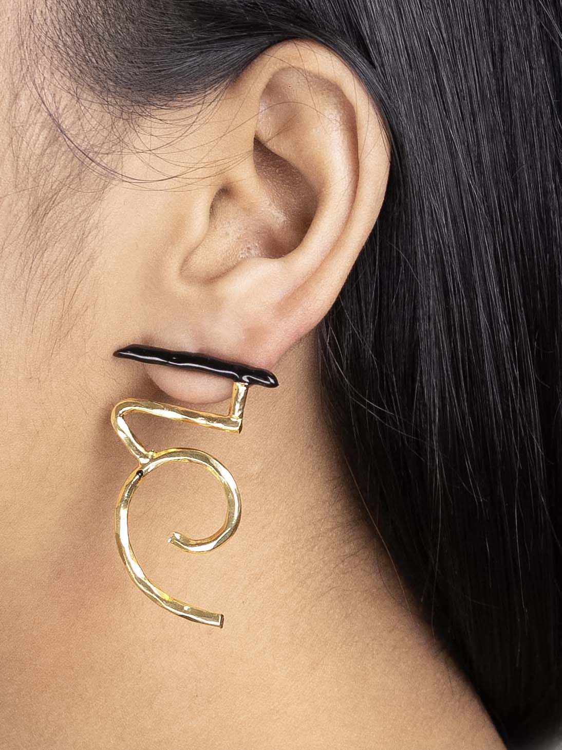 Women's Akshar Highlighter Earring H22H - Zurii Jewels