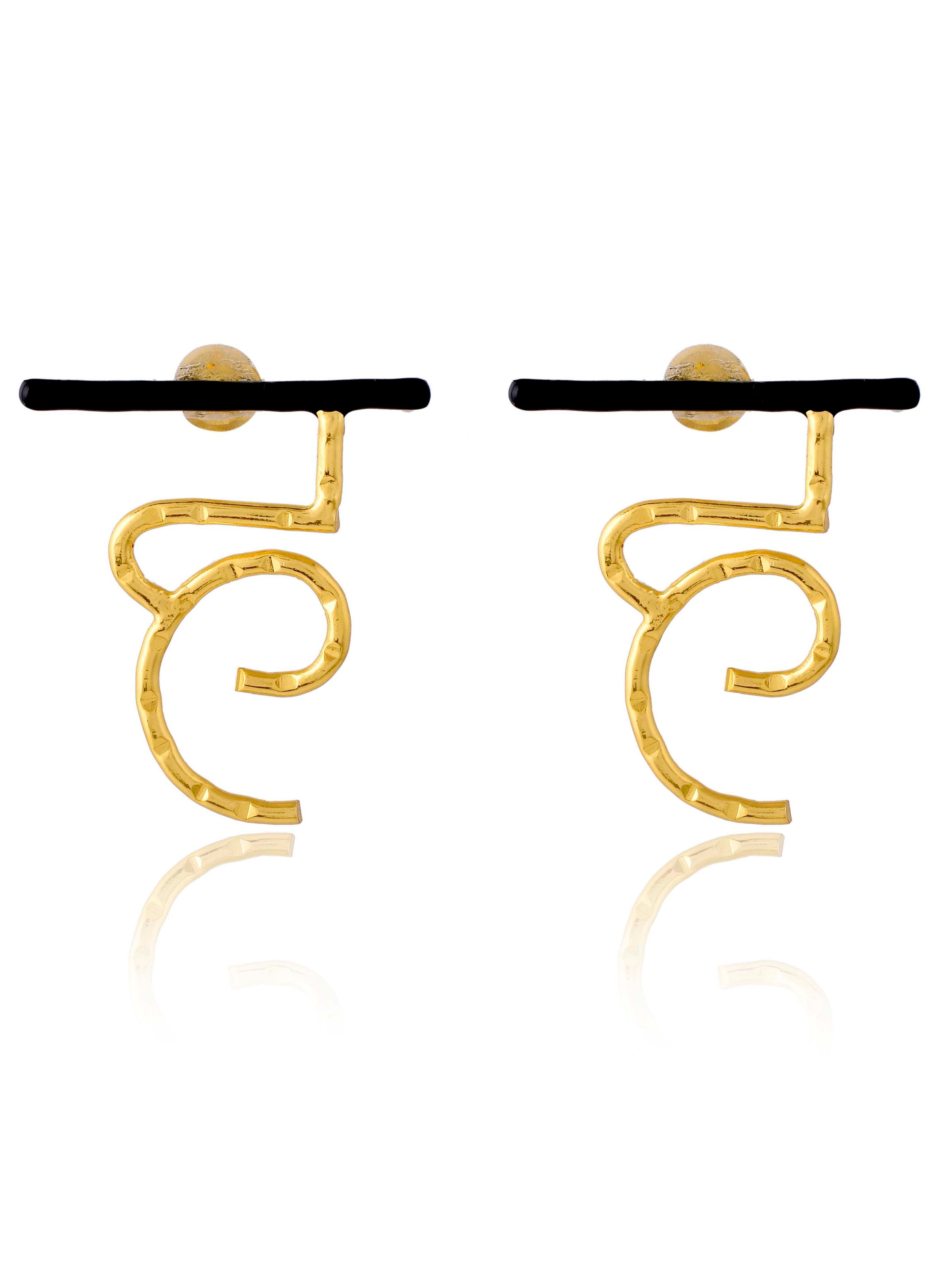 Women's Akshar Highlighter Earring H22H - Zurii Jewels