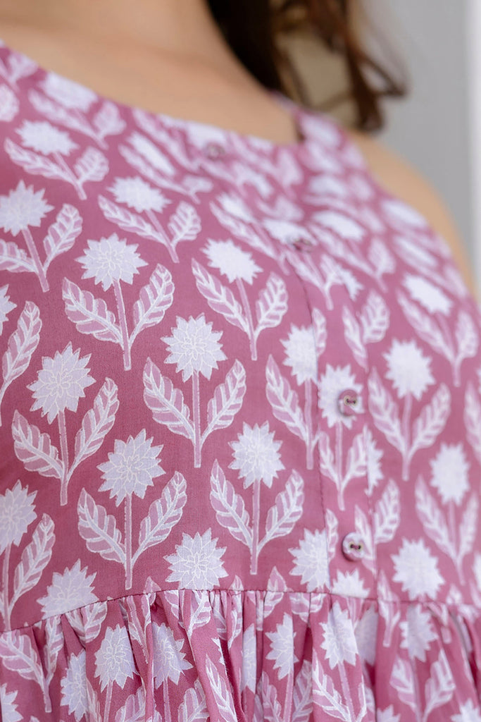 Women's Mauve Printed Co-Ord set