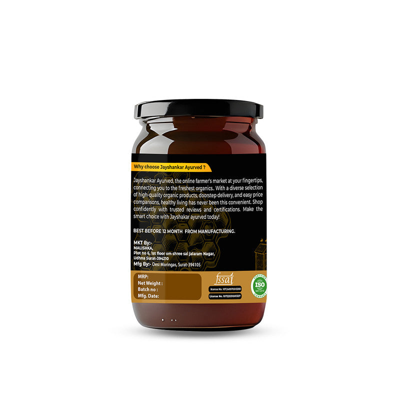 Honey - Nature'S Treasures With Raw, Pure, And Organic Honey (500 Gram) - Jayshankar Ayurved