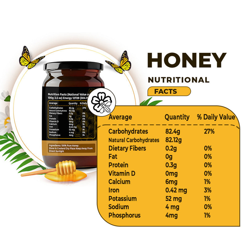 Honey - Nature'S Treasures With Raw, Pure, And Organic Honey (500 Gram) - Jayshankar Ayurved