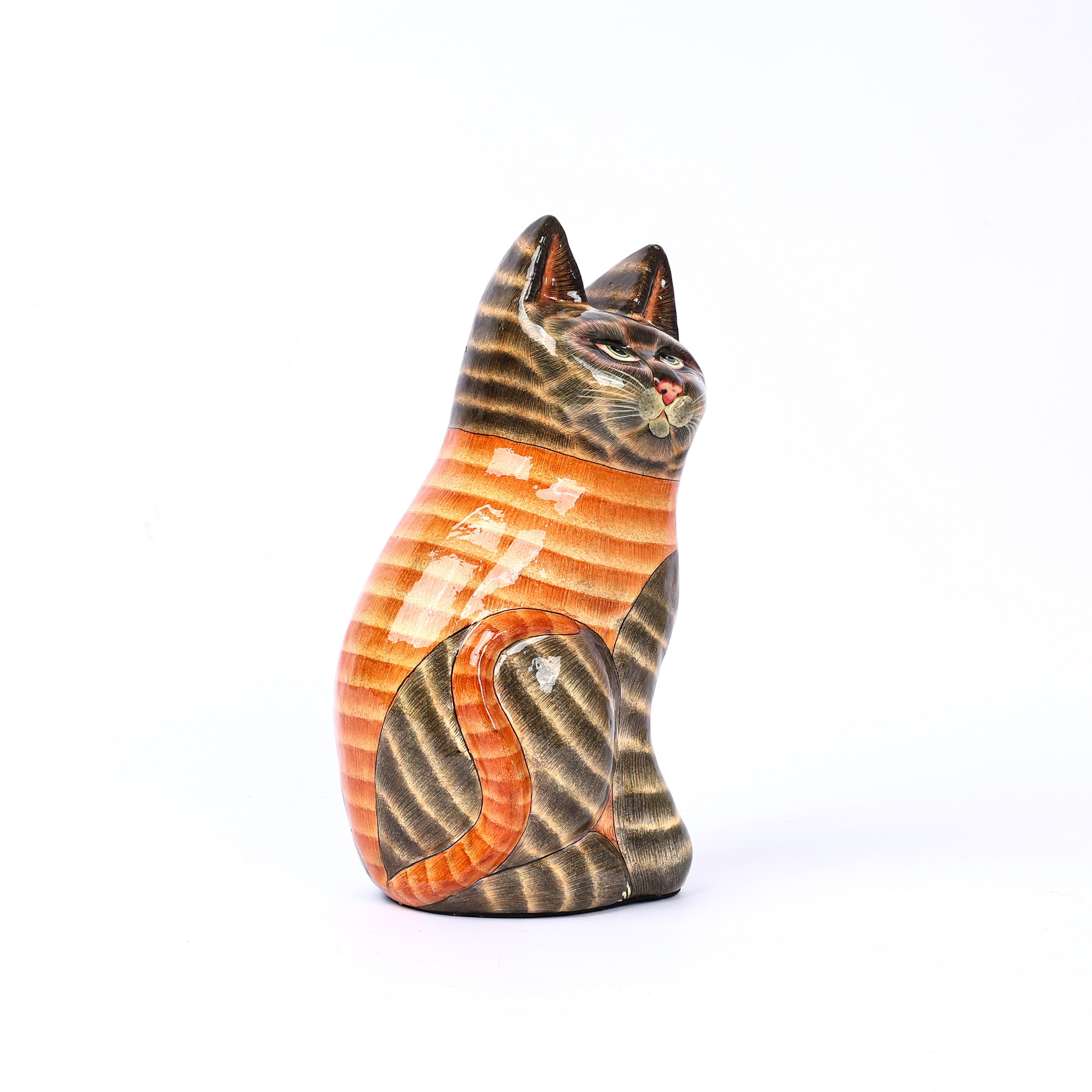 Handcrafted Kashmiri Paper Mache Cat