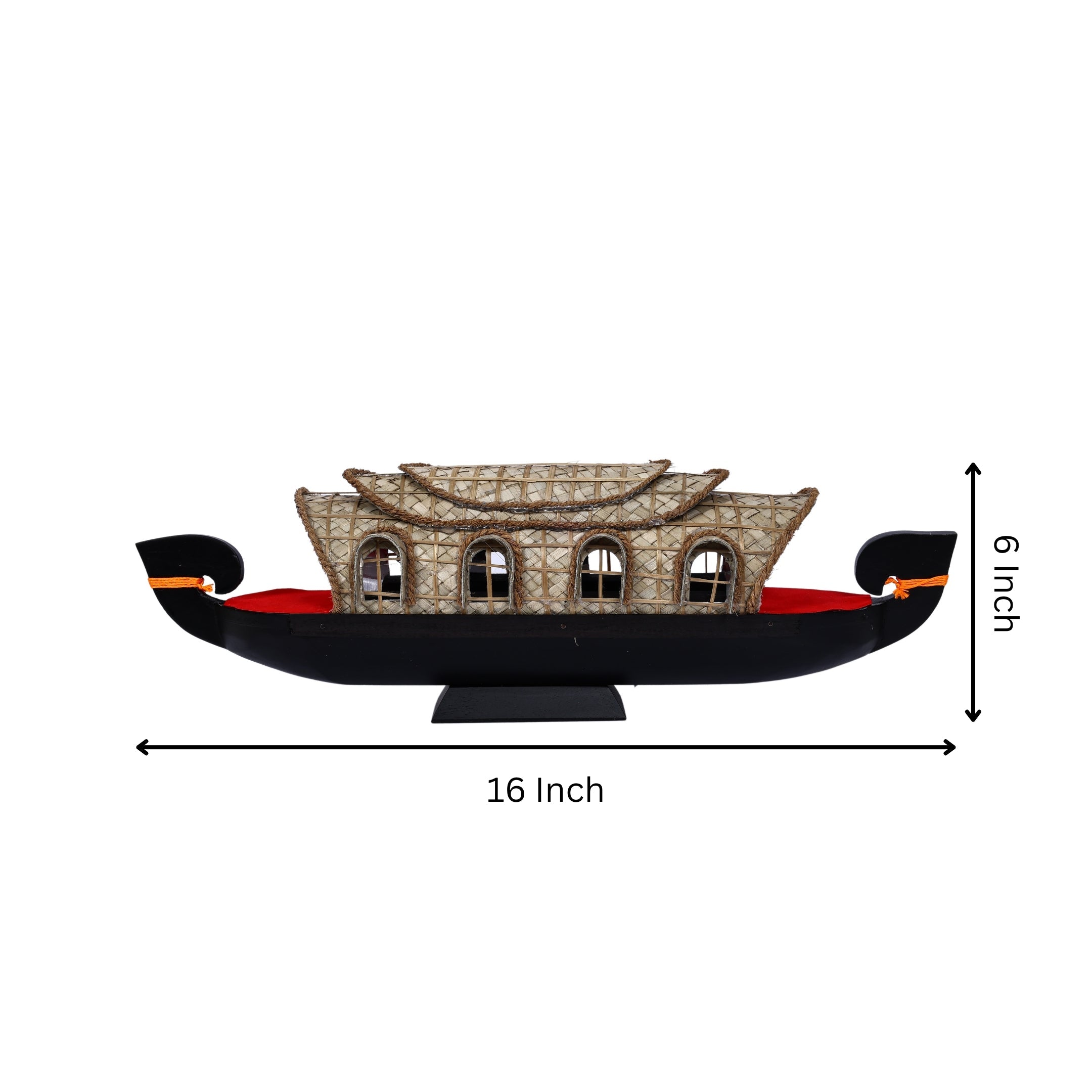 Handcrafted Kerela’s Kettuvallam House Boat Miniature (6”)