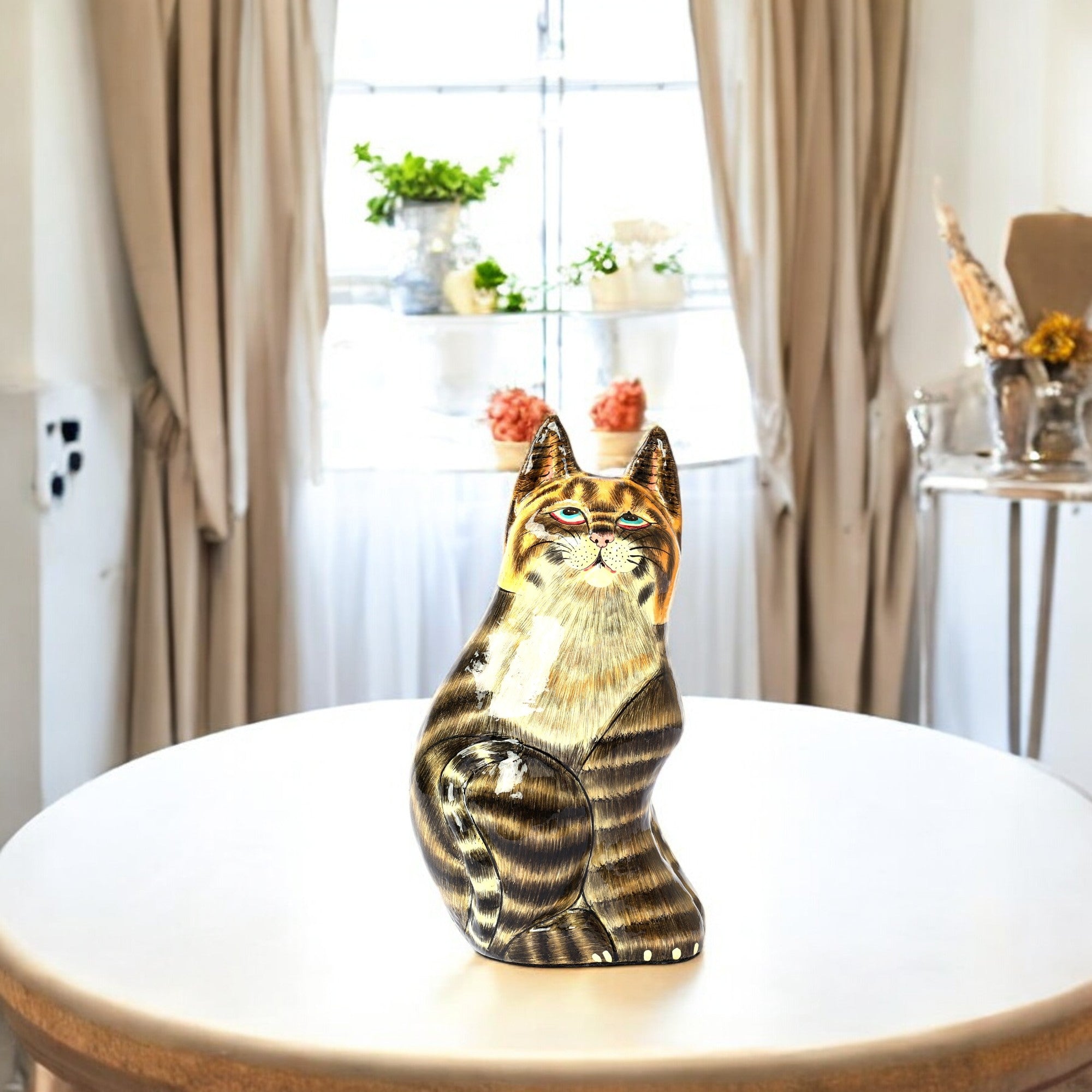 Handcrafted Papier Mache Cat