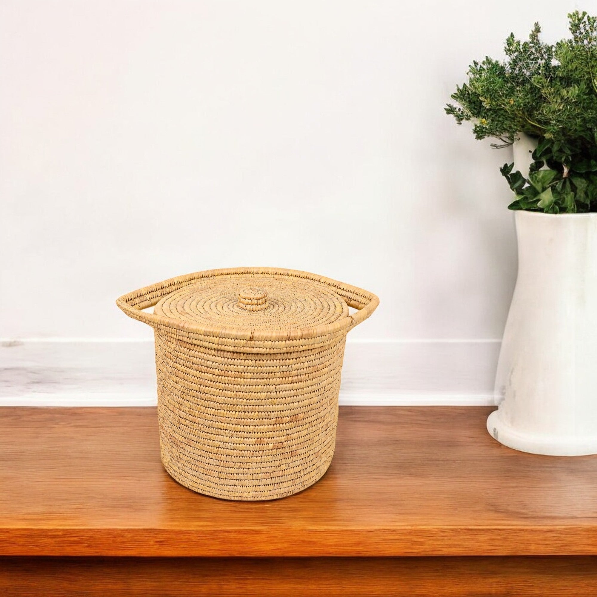 Handcrafted Sabai Grass Laundry Basket