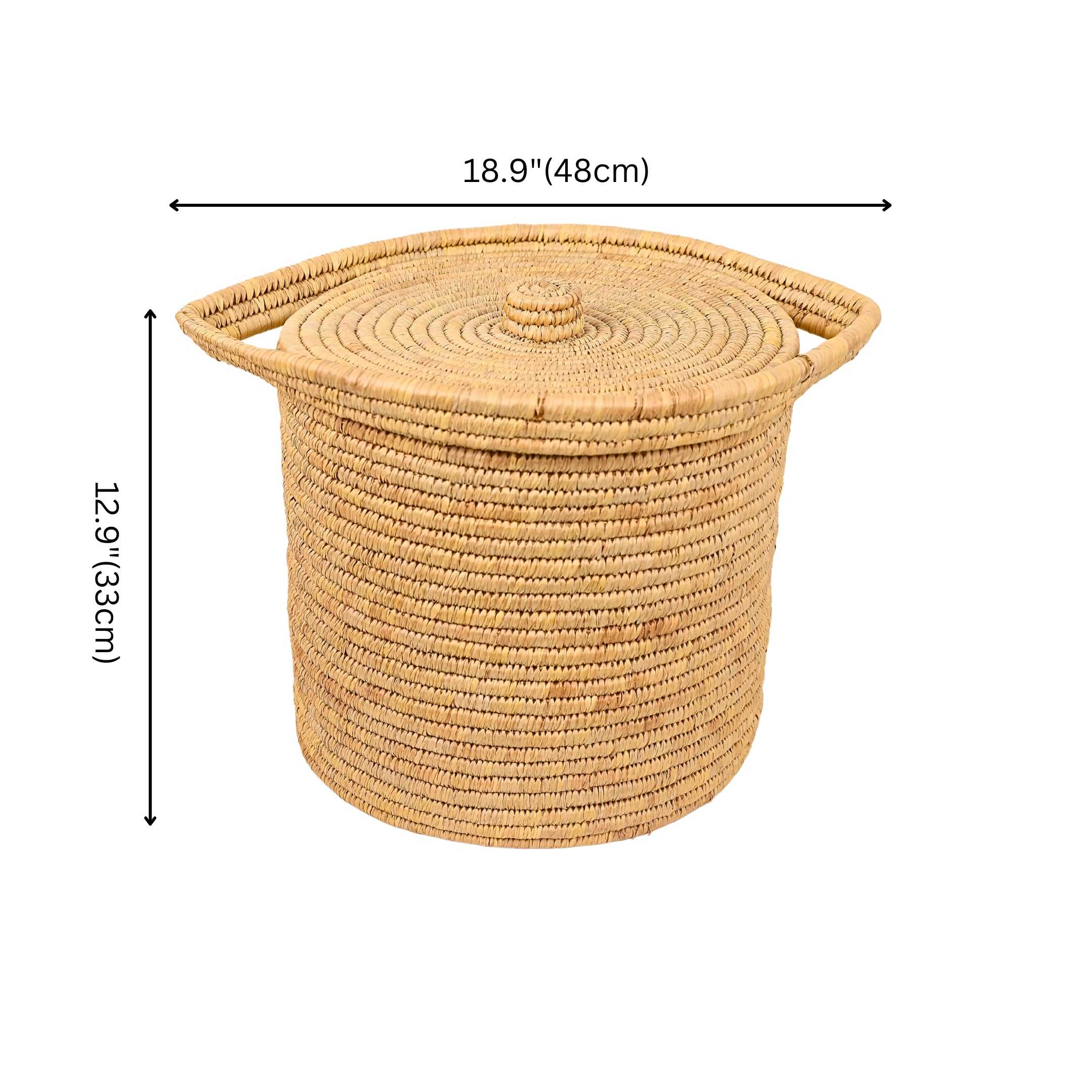 Handcrafted Sabai Grass Laundry Basket