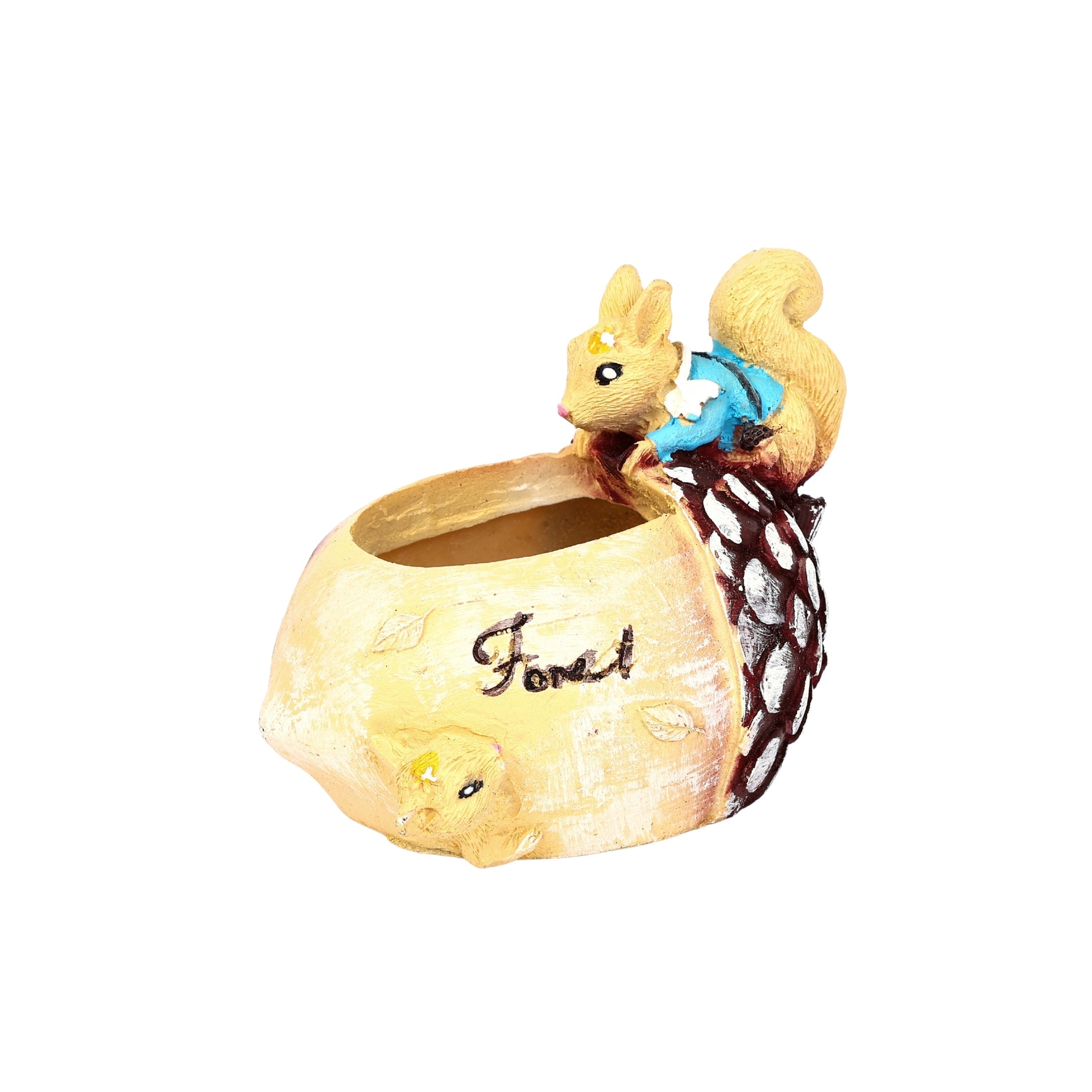 Handcrafted Squirrel Planters - Set of 4, Perfect for Plants and Décor
