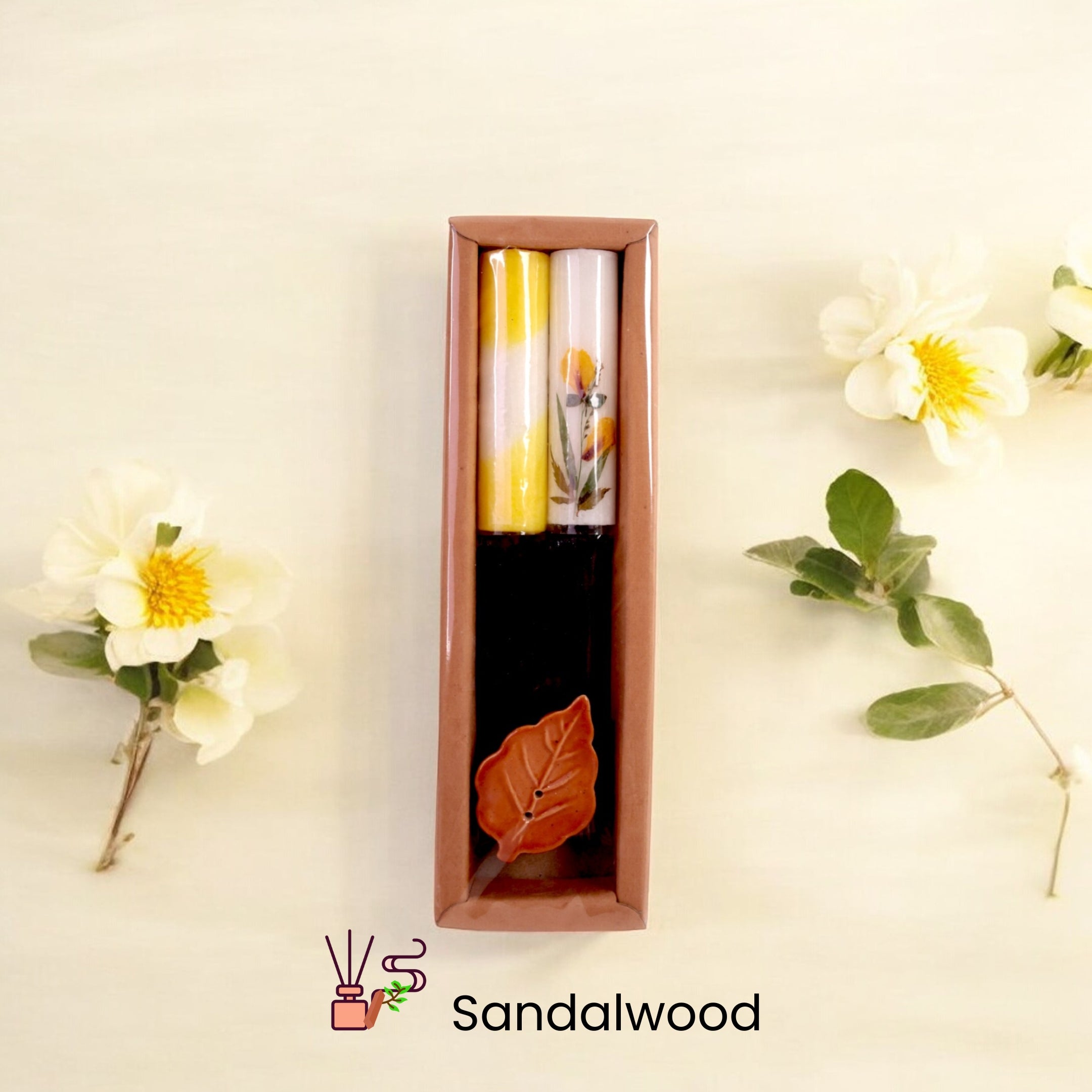 Handmade Candle and Incense Gift Box – Set of 3