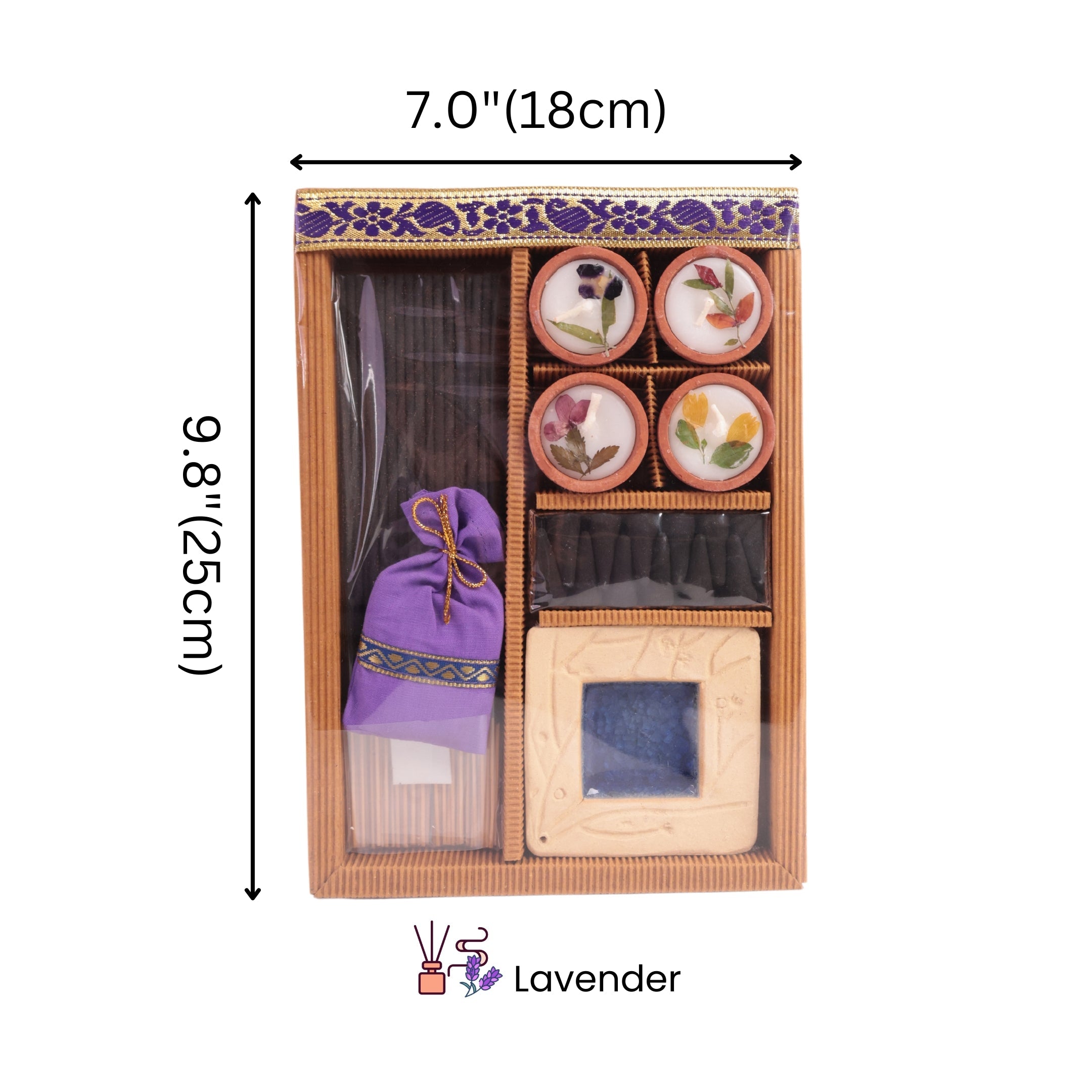 Handmade Candle and Incense Gift Box – Set of 5