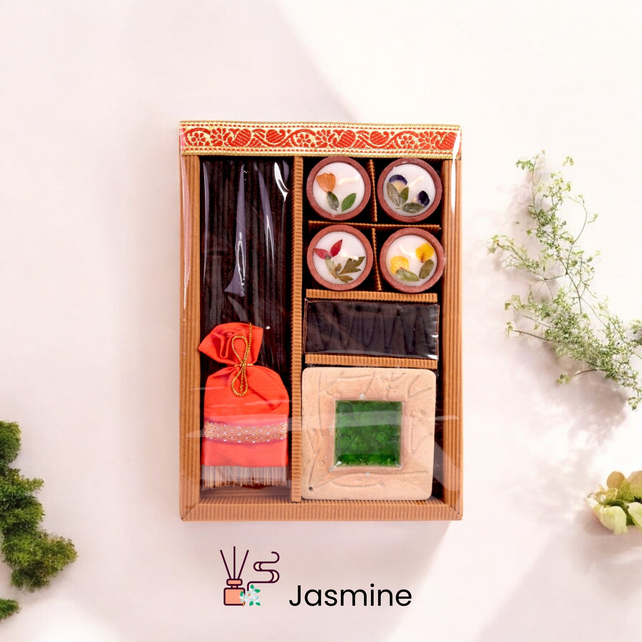 Handmade Candle and Incense Gift Box – Set of 5
